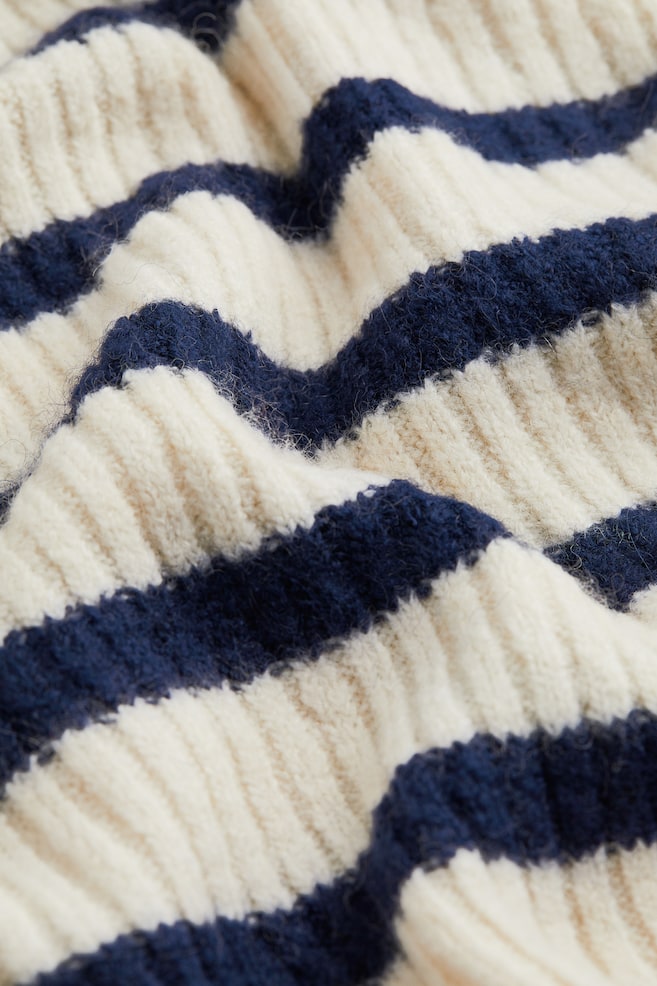 Rib-knit jumper - Cream/Striped/Light beige marl/Light beige/Striped/Dusty green/Striped/dc/dc - 4