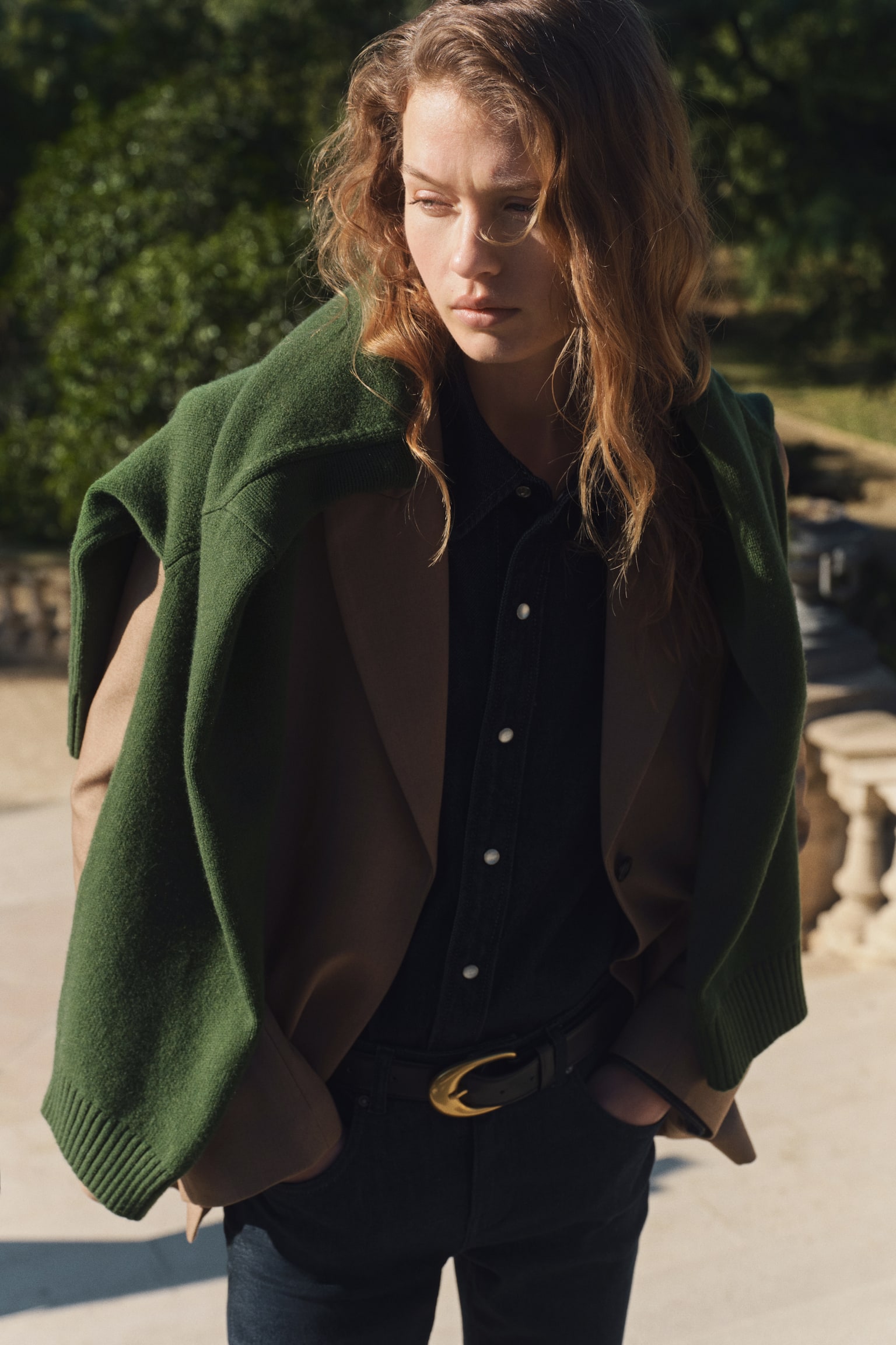 Slim Straight High Waist Jeans - Dark denim blue - 6