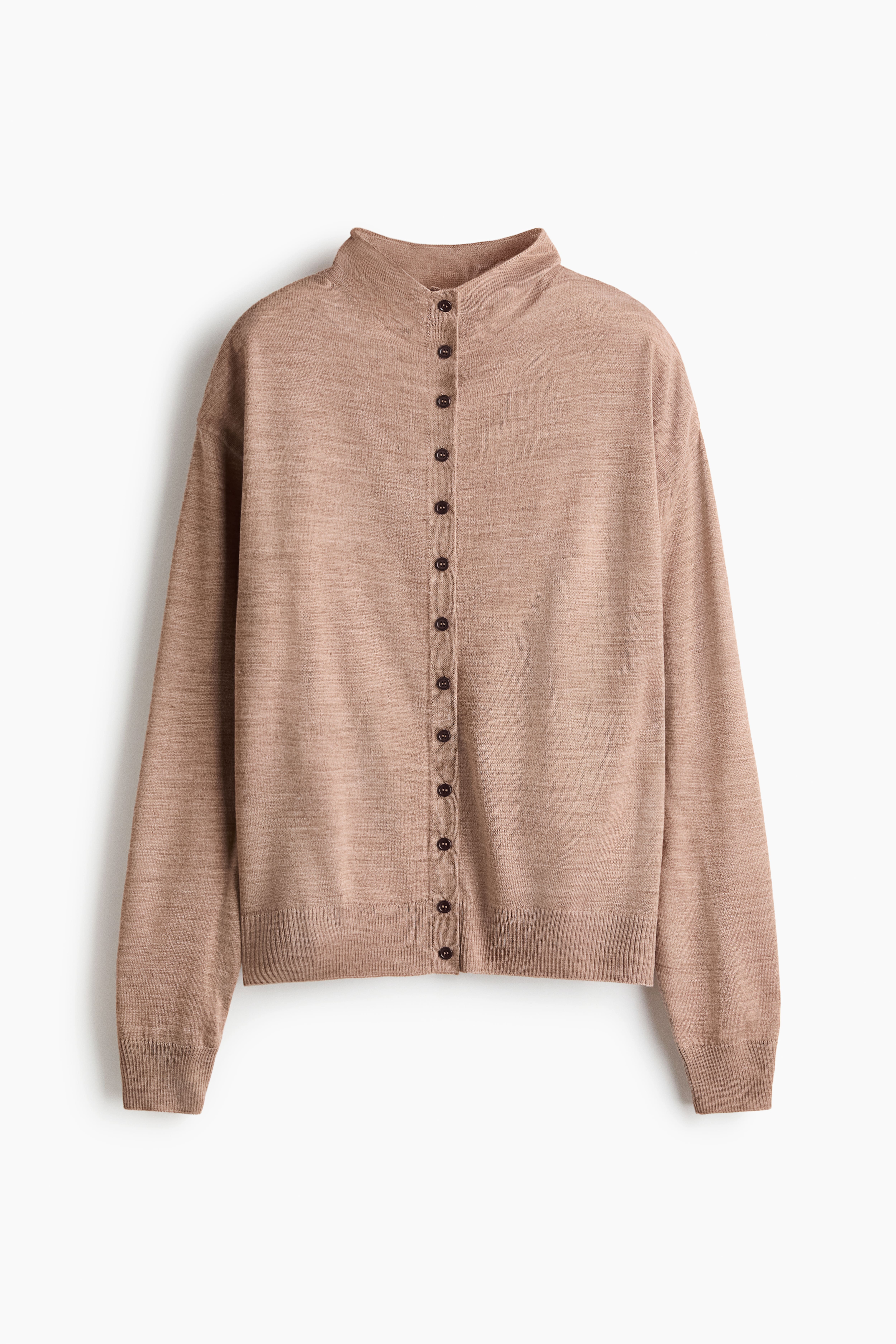 Mock Turtleneck Cardigan