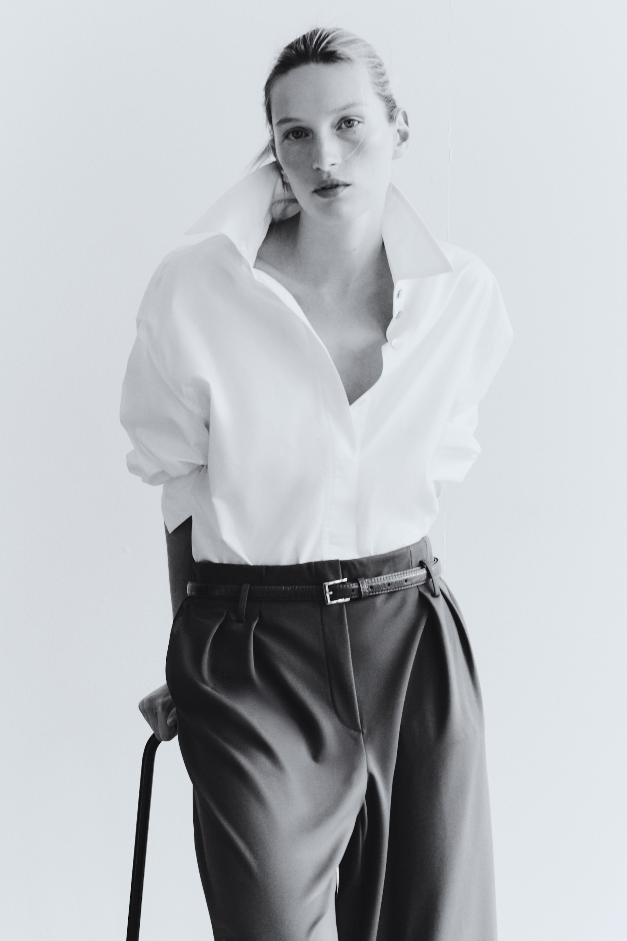 Pantalon large avec ceinture