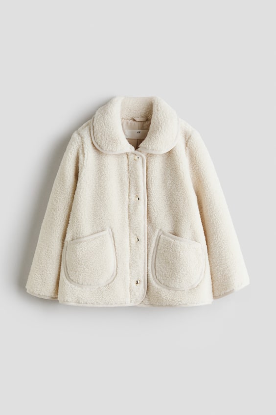 Детские куртки H&M Teddy Fleece Jacket with Collar