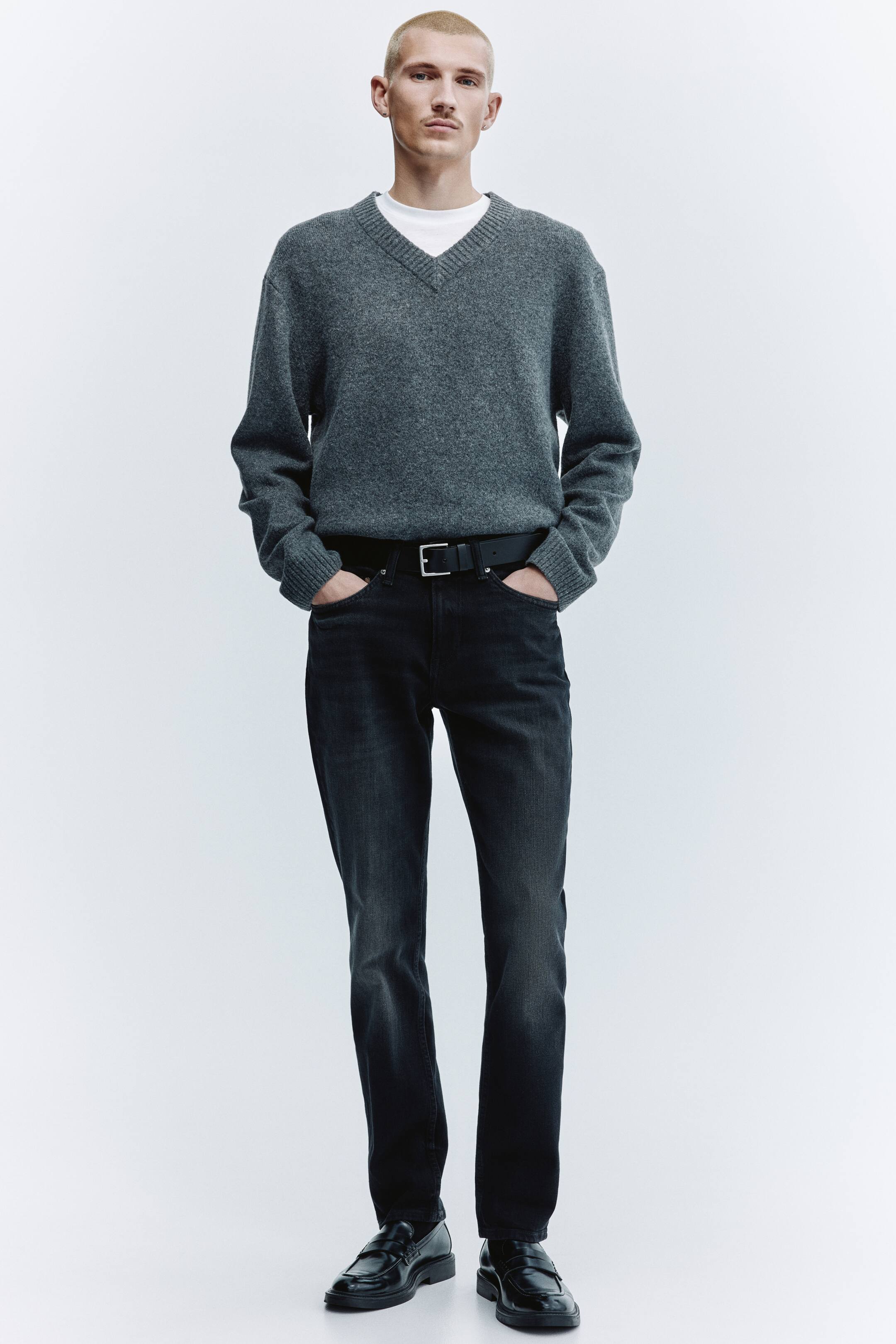 Ver imagen más grande: Vaquero ajustado - Negro - HOMBRE | H&M ES 1