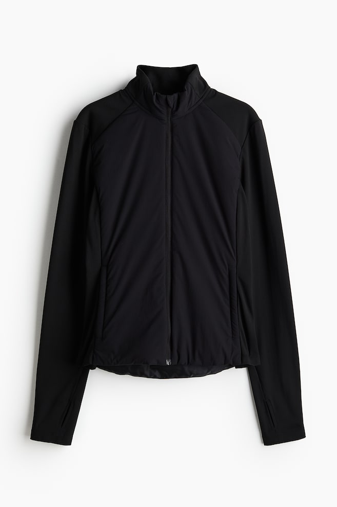 Padded sports jacket - Black/Cream - 1