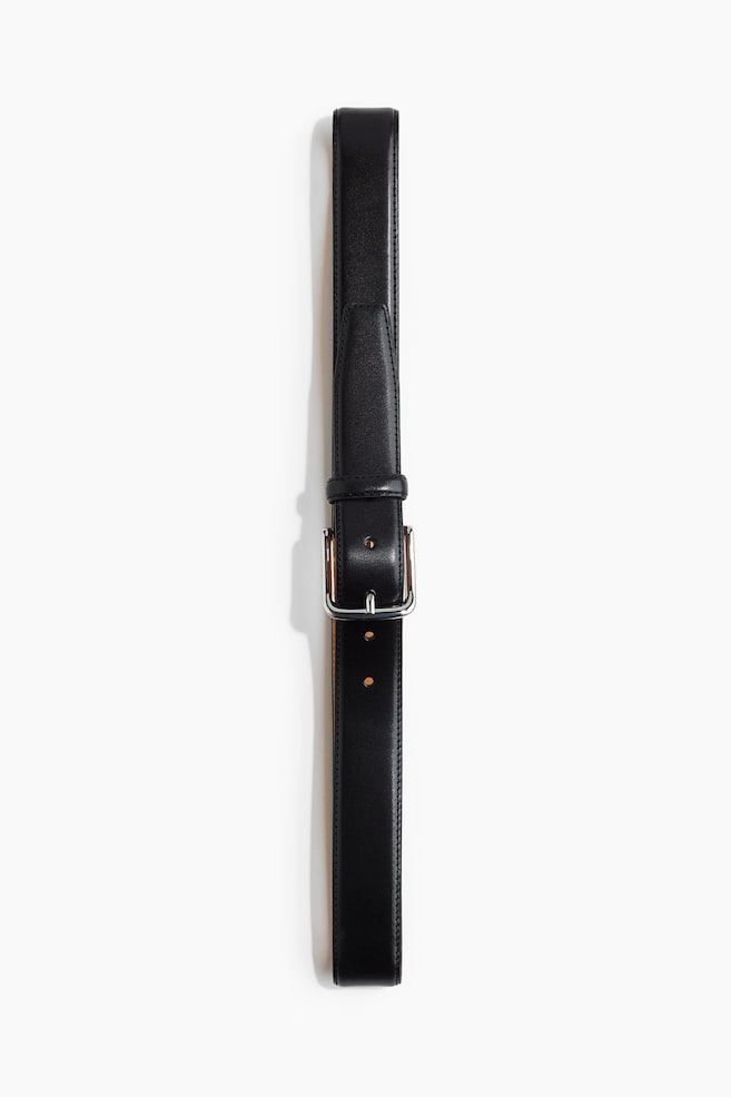 Leather belt - Black - 1