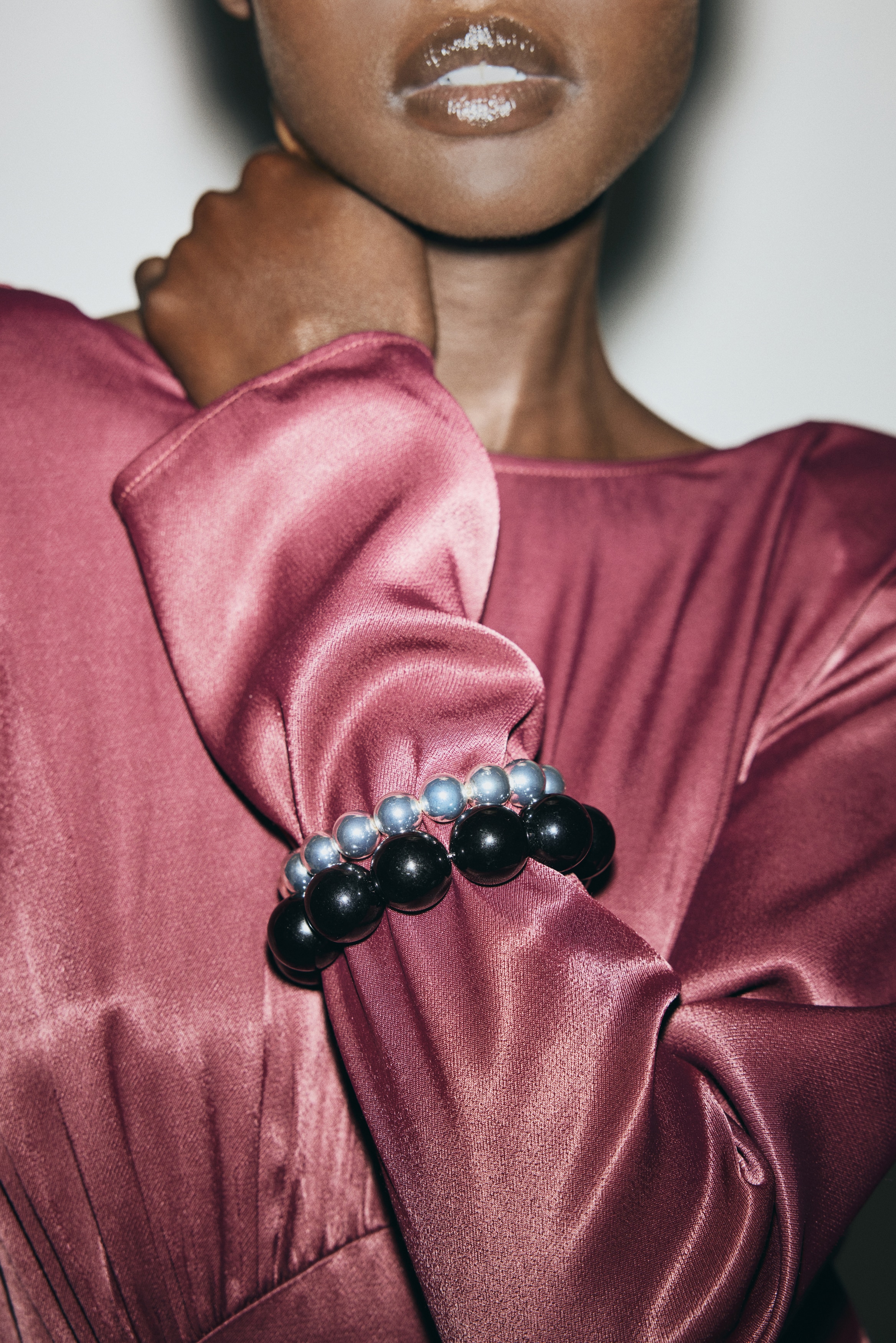 H & M - ビーズブレスレット 2本セット - ブラック