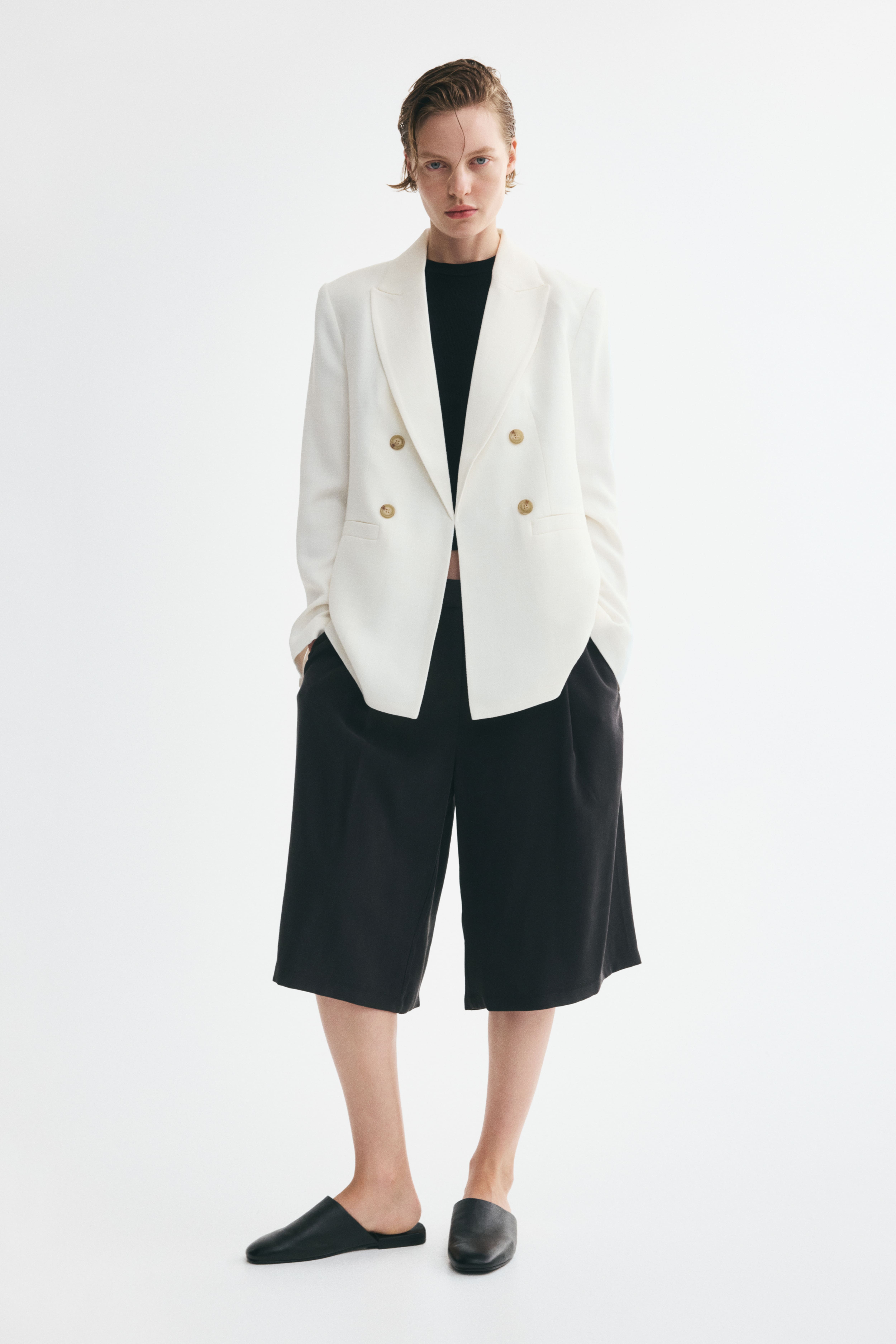 Double-Breasted Viscose-Blend Blazer