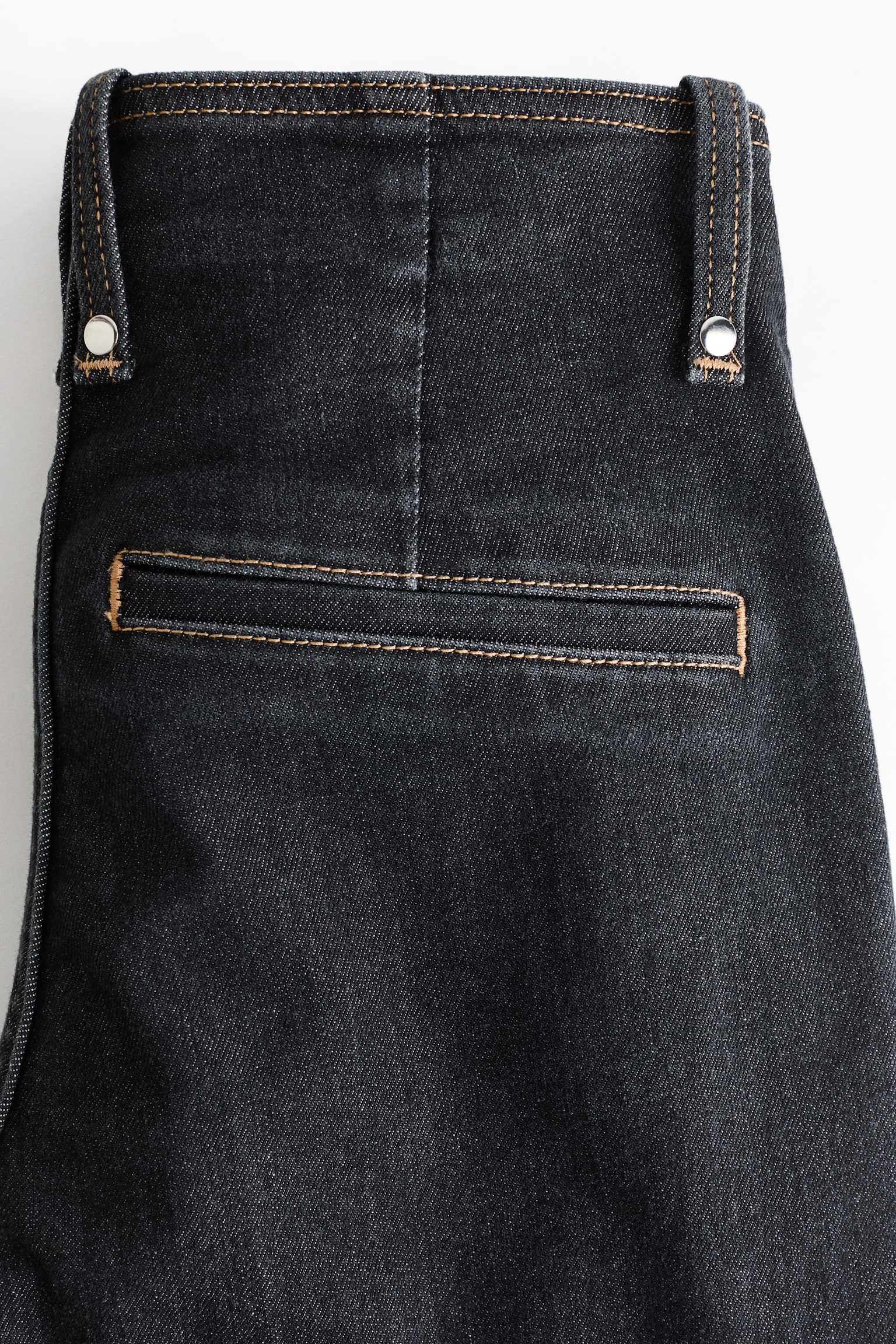 Bootcut High Waist Jeans - Washed black/Light beige - 2