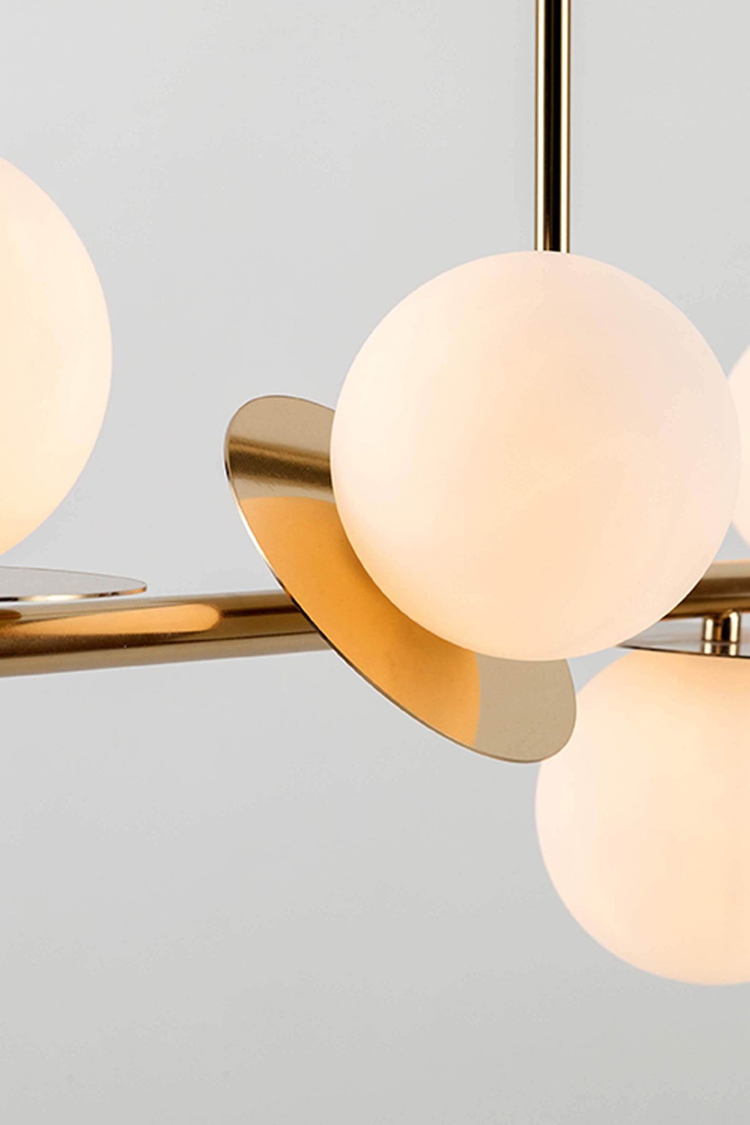 Opal Disk Ceiling Light - Gold/Dark Grey - 5