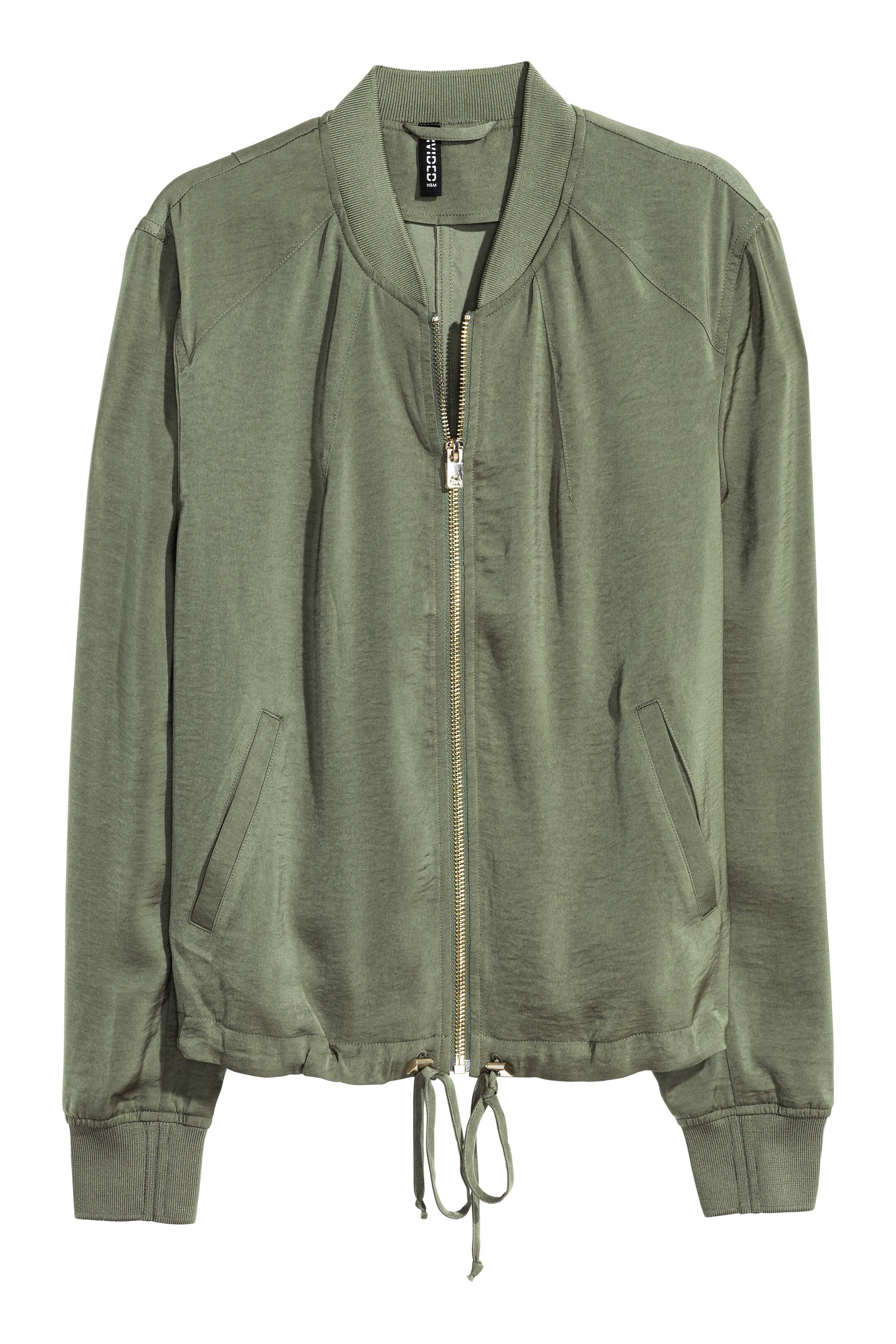 View larger image: Blouson style aviateur - Khaki green - Ladies | H&M CA 1