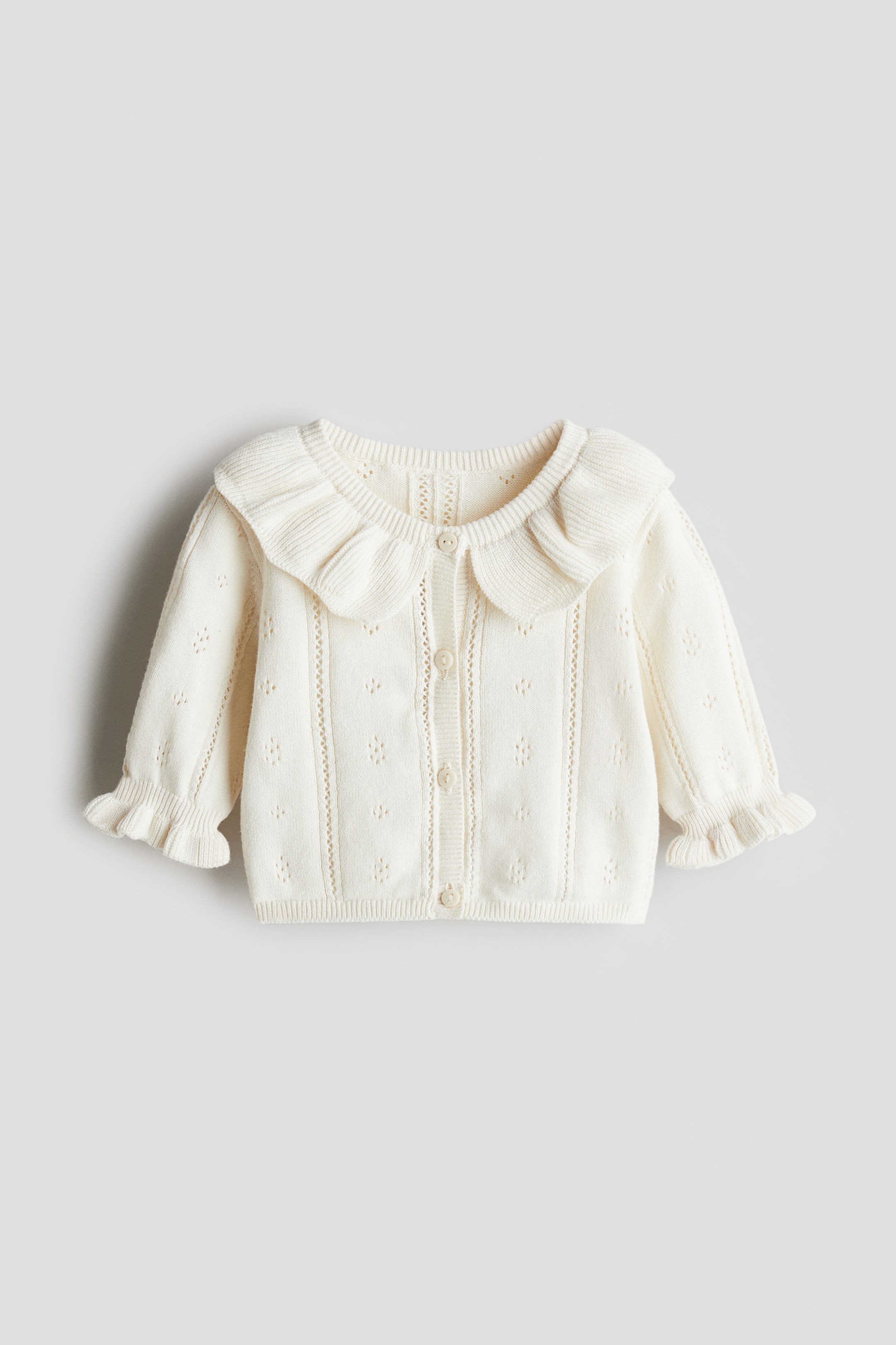 Pointelle-Knit Cardigan