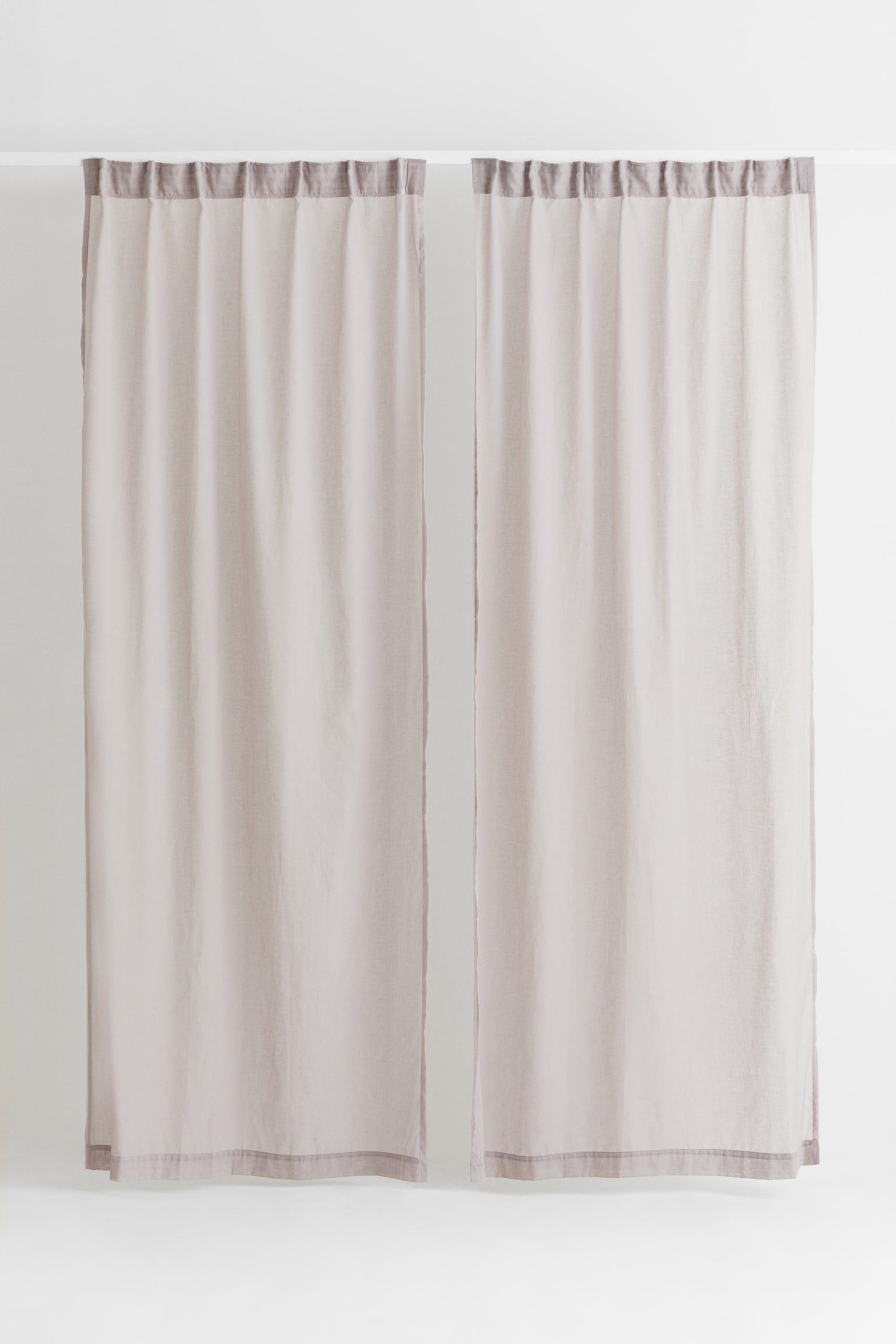 2-pack airy curtains - Greige/White - 3