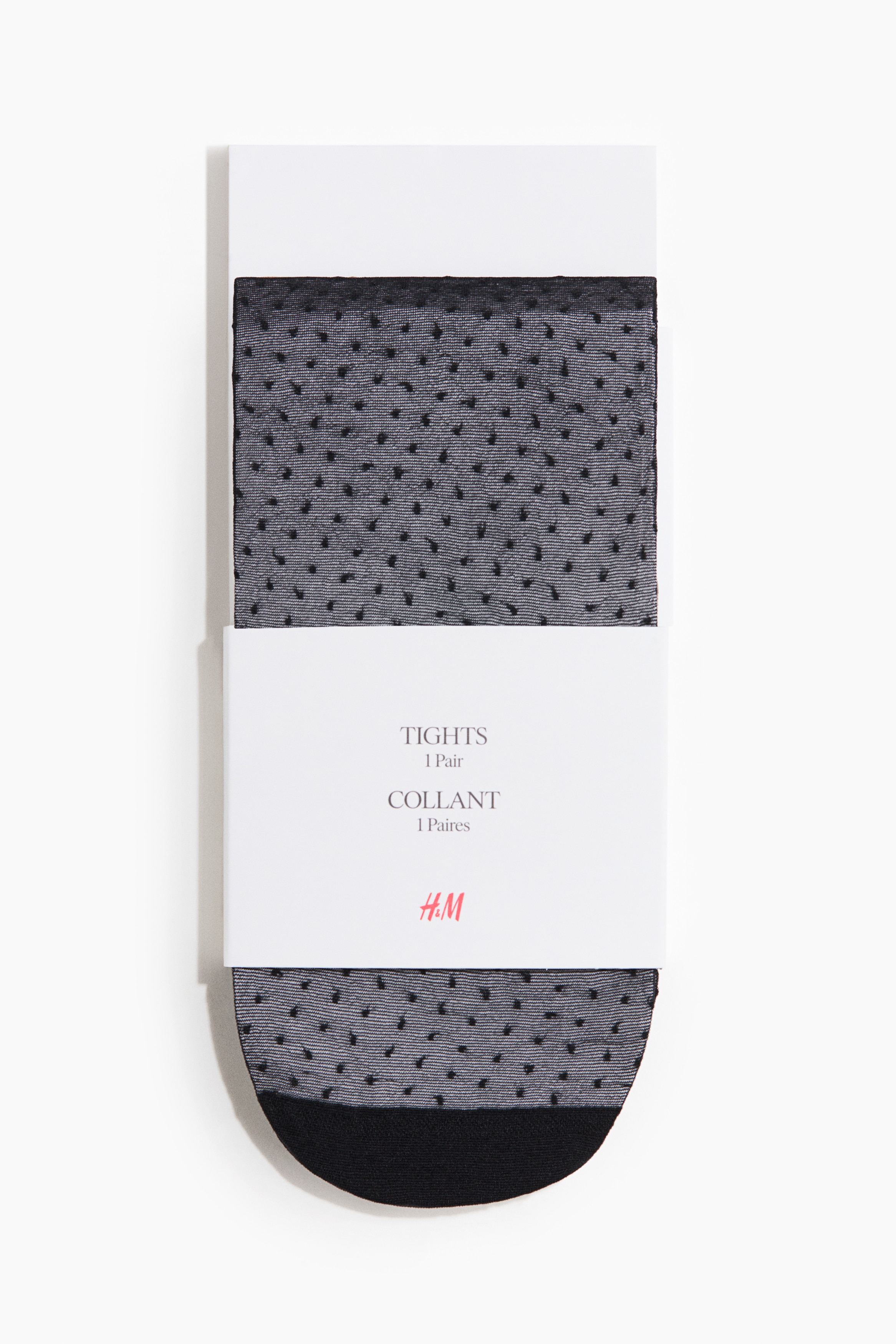 Spotted tights - Black/Polka dot/Dark brown