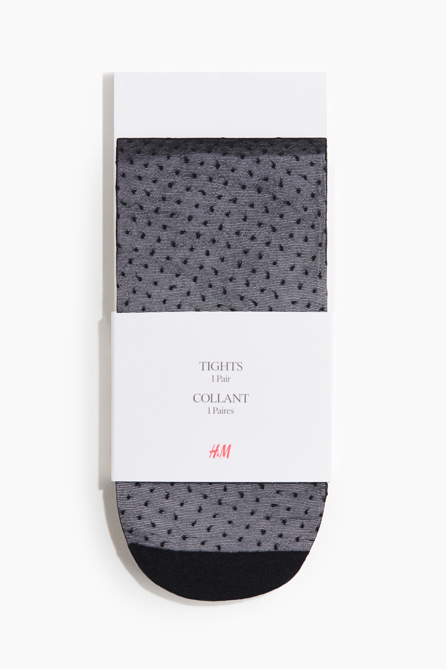 Женские леггинсы H&M Dotted Tights, цвет: Чёрный / В горошек — фото 1
