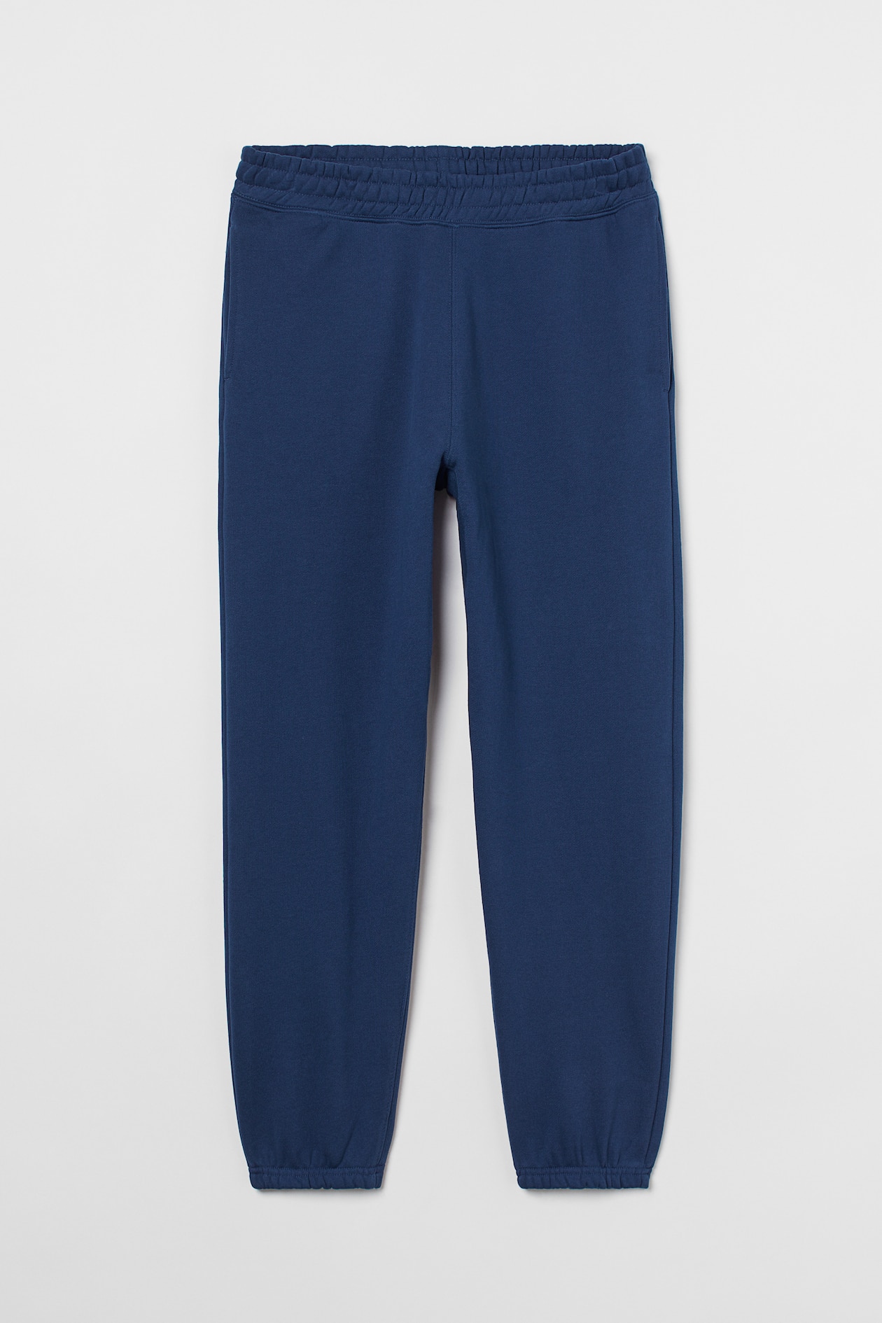 Relaxed Fit Cotton Joggers - Regular waist - Long - Navy blue - Men | H ...