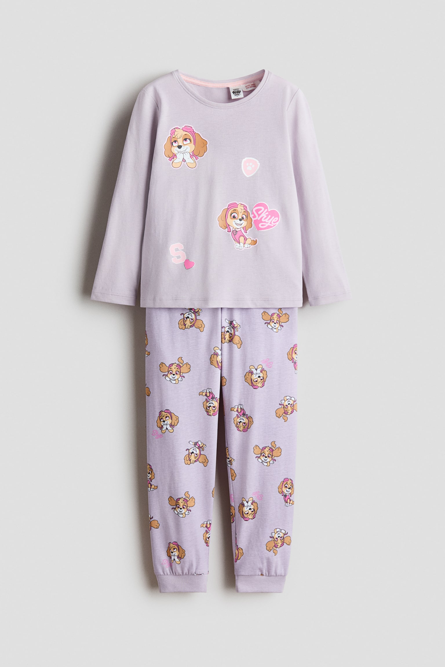 Printed Cotton Pajamas - Lilac/PAW Patrol/Ivory/Disney Princesses/Pale purple/Lilo & Stitch