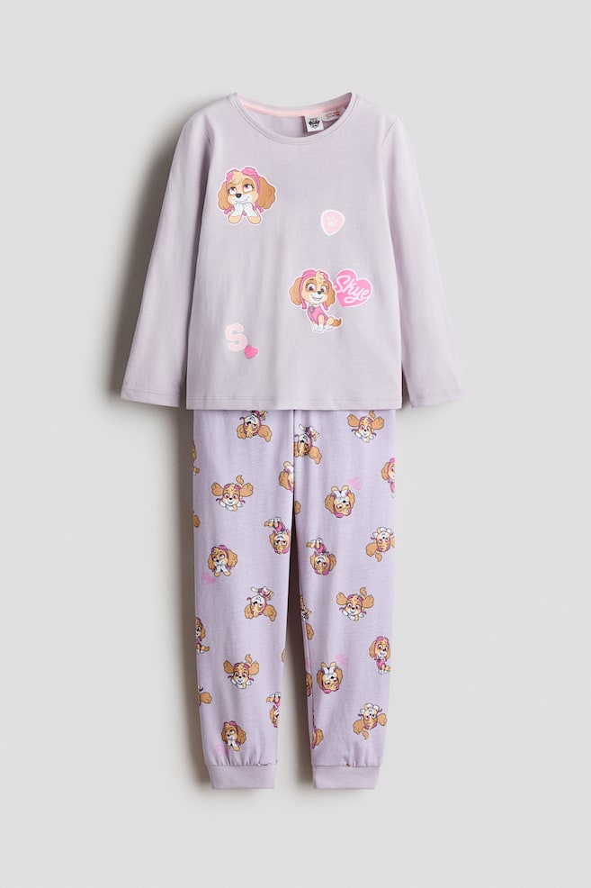 Pijama estampada de algodón - Lila/PAW Patrol/Rosa claro/CapyFun/Morado pálido/Lilo & Stitch - 1
