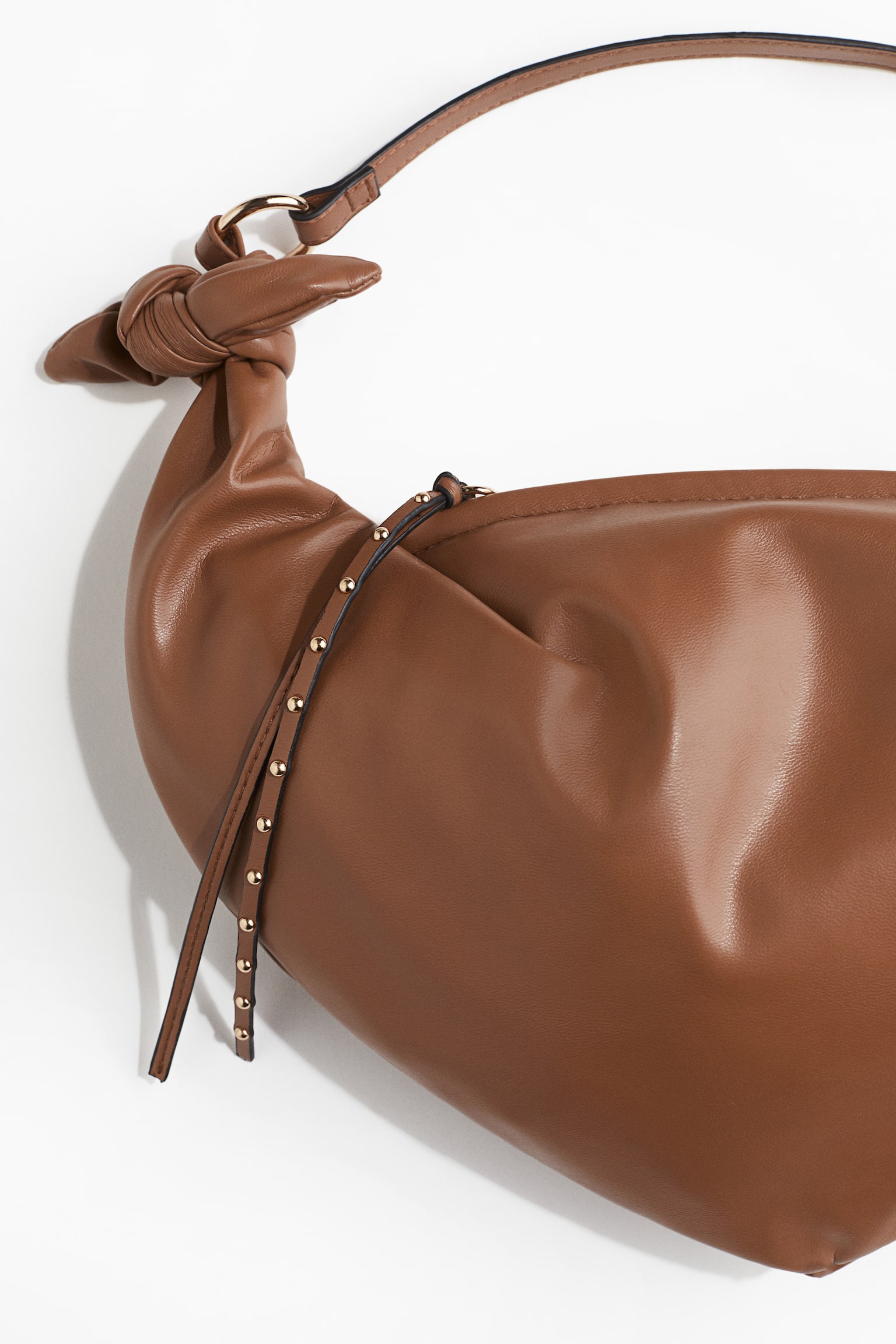 Женская сумка H&M Knot-Detail Shoulder, цвет: Коричневый — фото 2