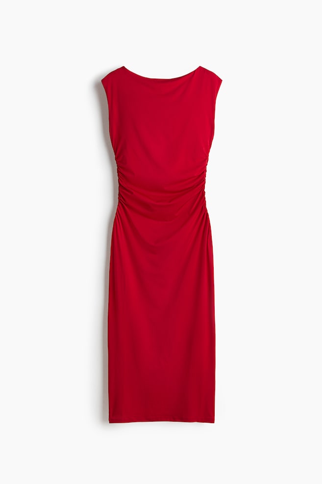 Cap-sleeved dress - Red/Cream/Polka dot/Dark brown/Cream/Zebra print/Mustard yellow/Black/Black/Spotted - 1
