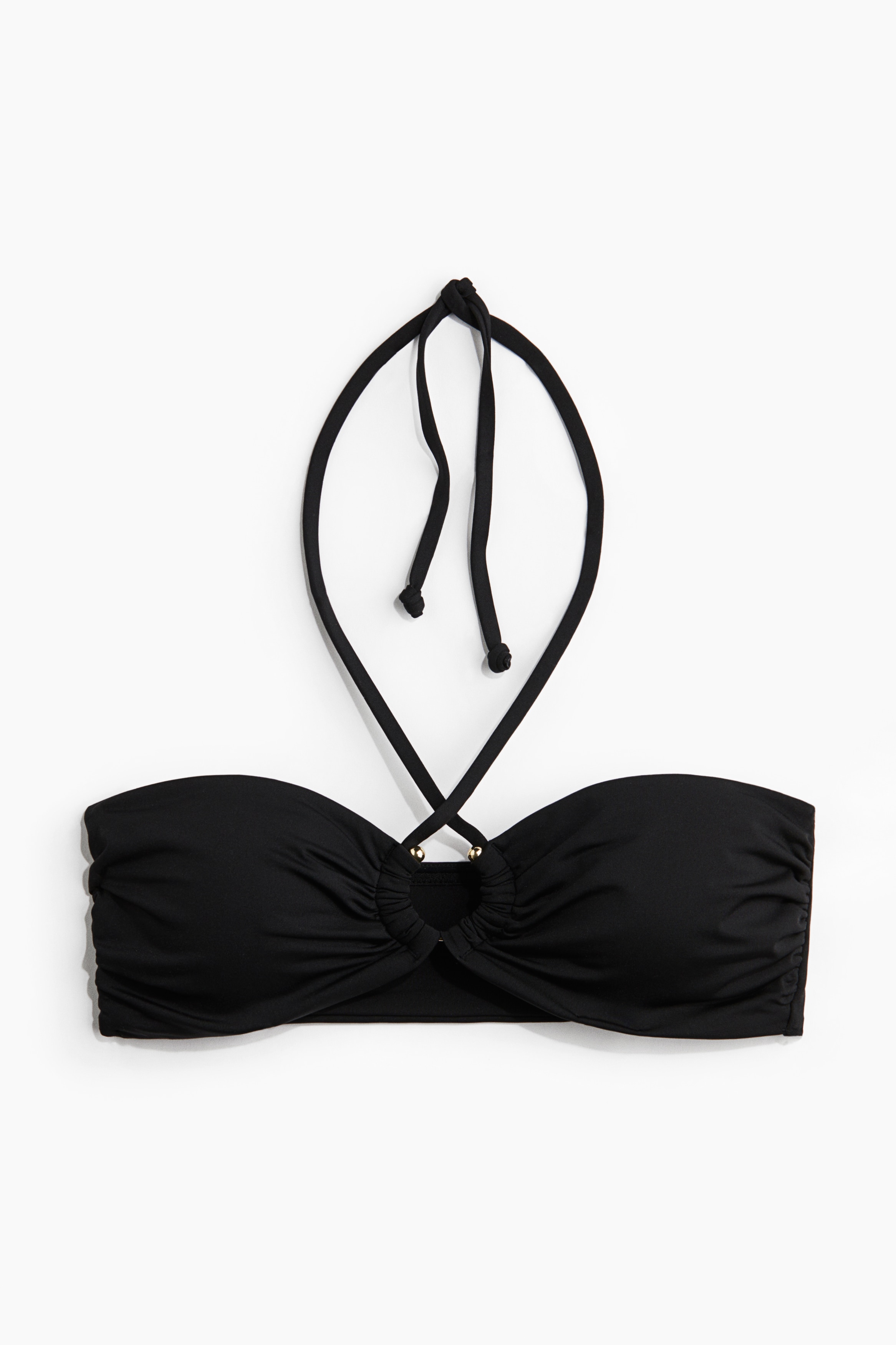 Σουτιέν μπικίνι με ενίσχυση και δέσιμο στον αυχένα - Μαύρο/Σκούρο καφέ/Πράσινο/Ανοιχτό κίτρινο