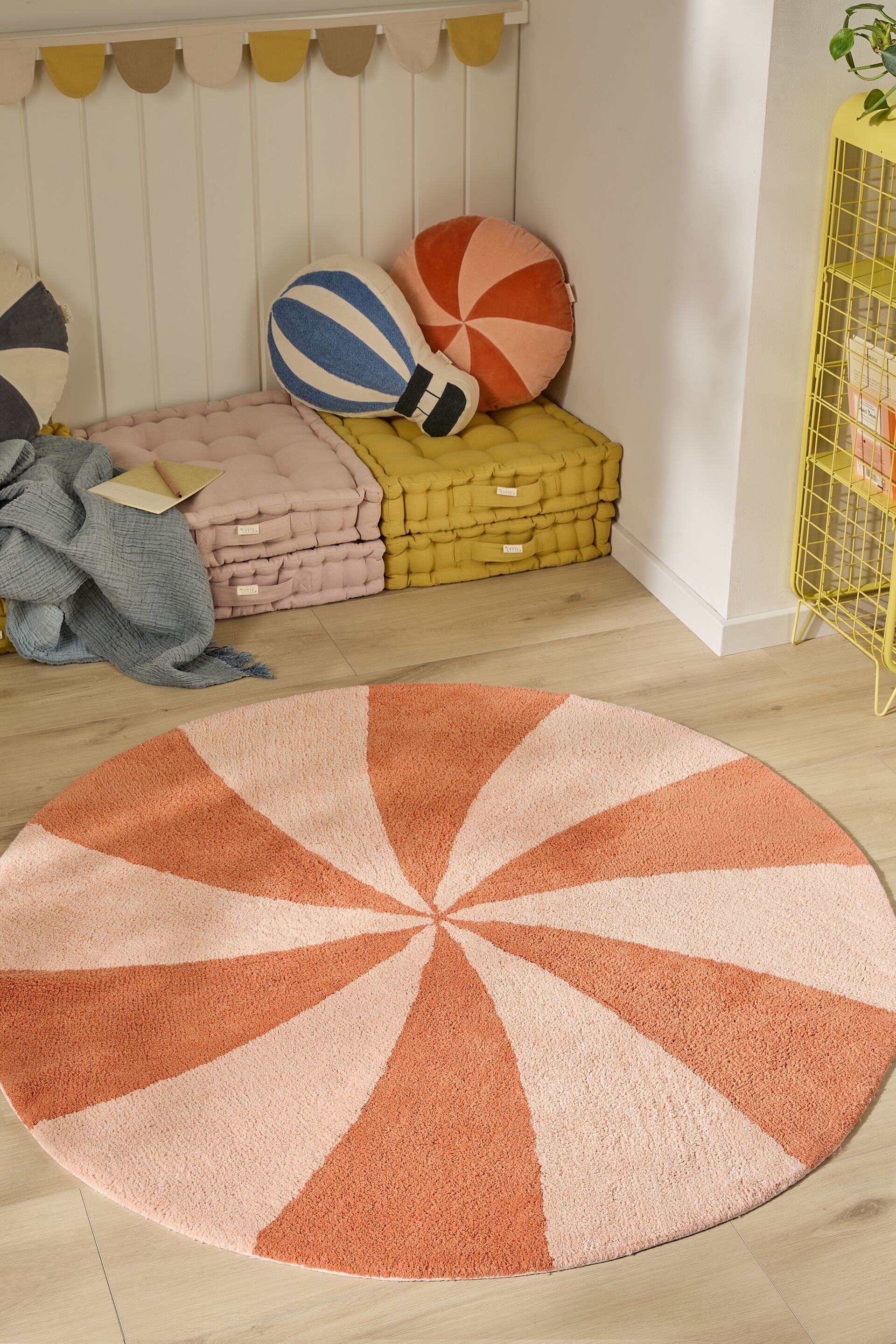 Tapis Lavables Pour Enfants Cecilia - Rose/Bleu/blanc/Crème/beige
