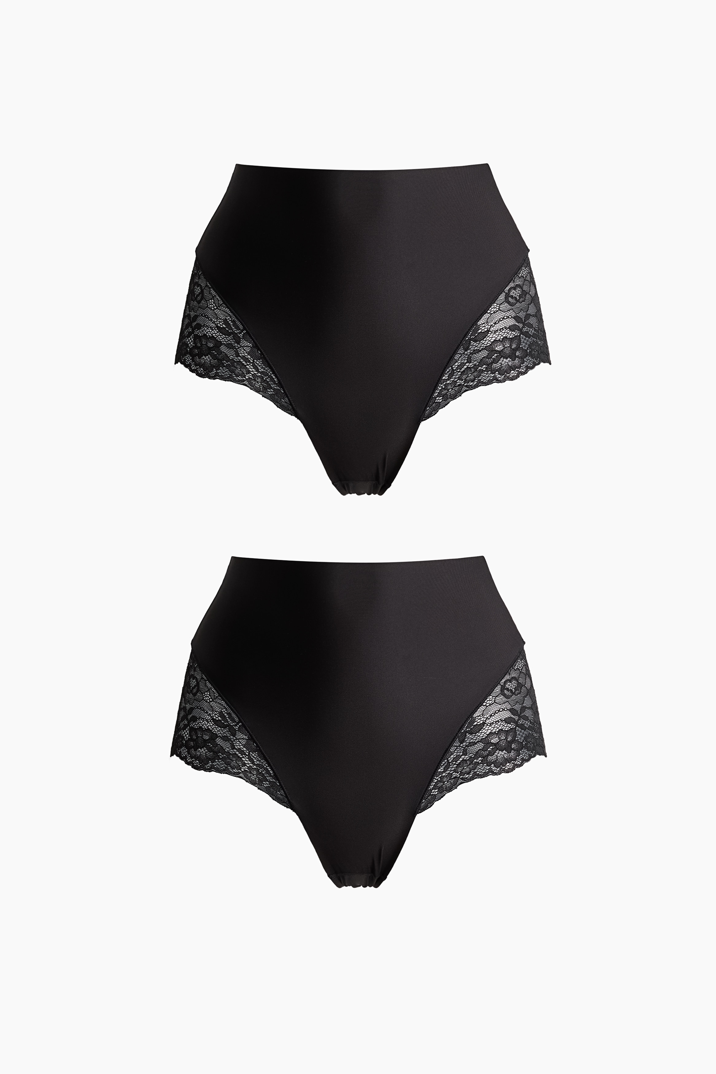 Lot de 2 culottes Light Shape - Noir/Beige foncé