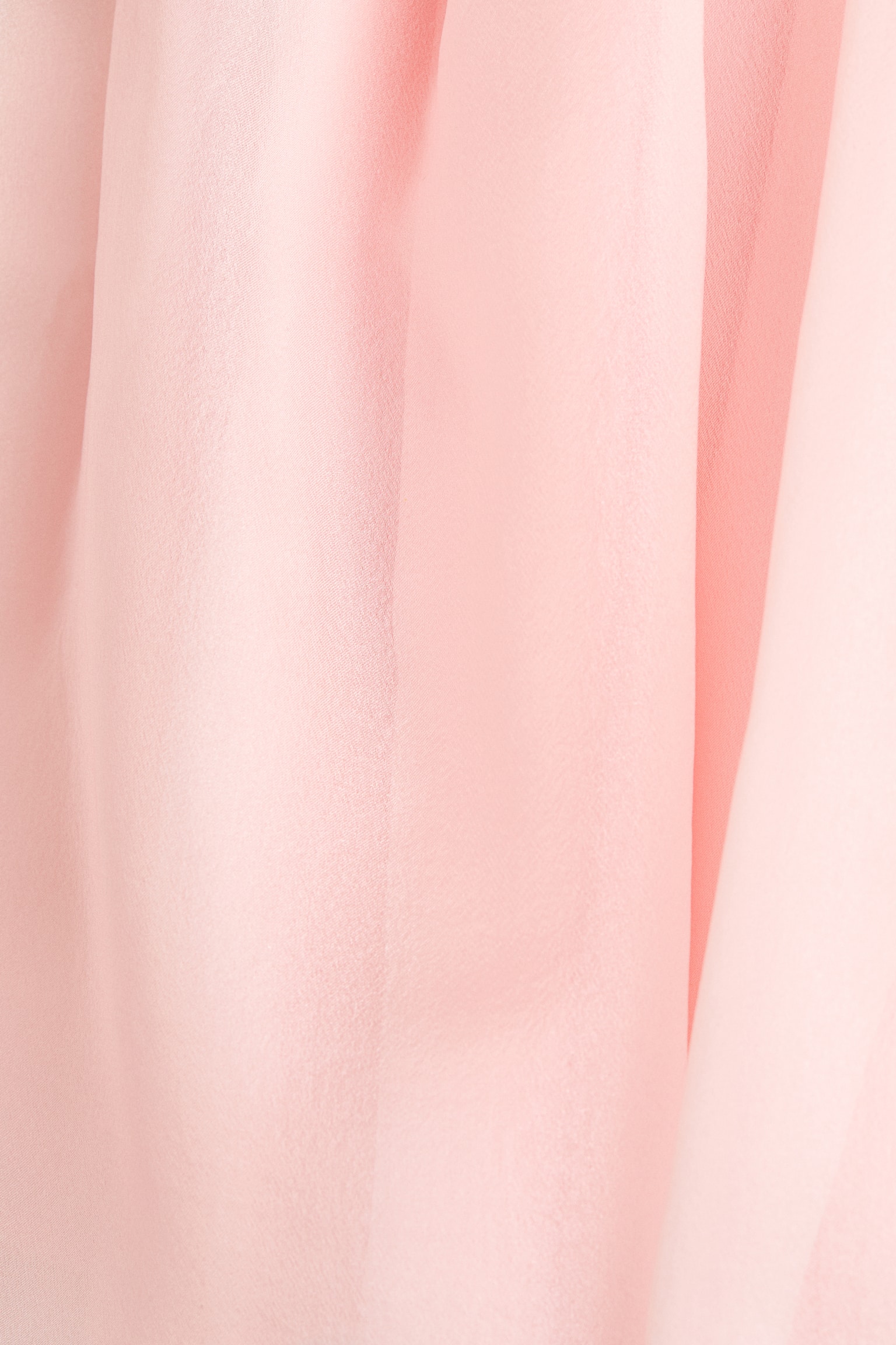Puff-sleeved satin dress - Light pink/White - 4