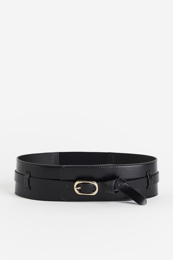 Wide waist belt - Black - 2