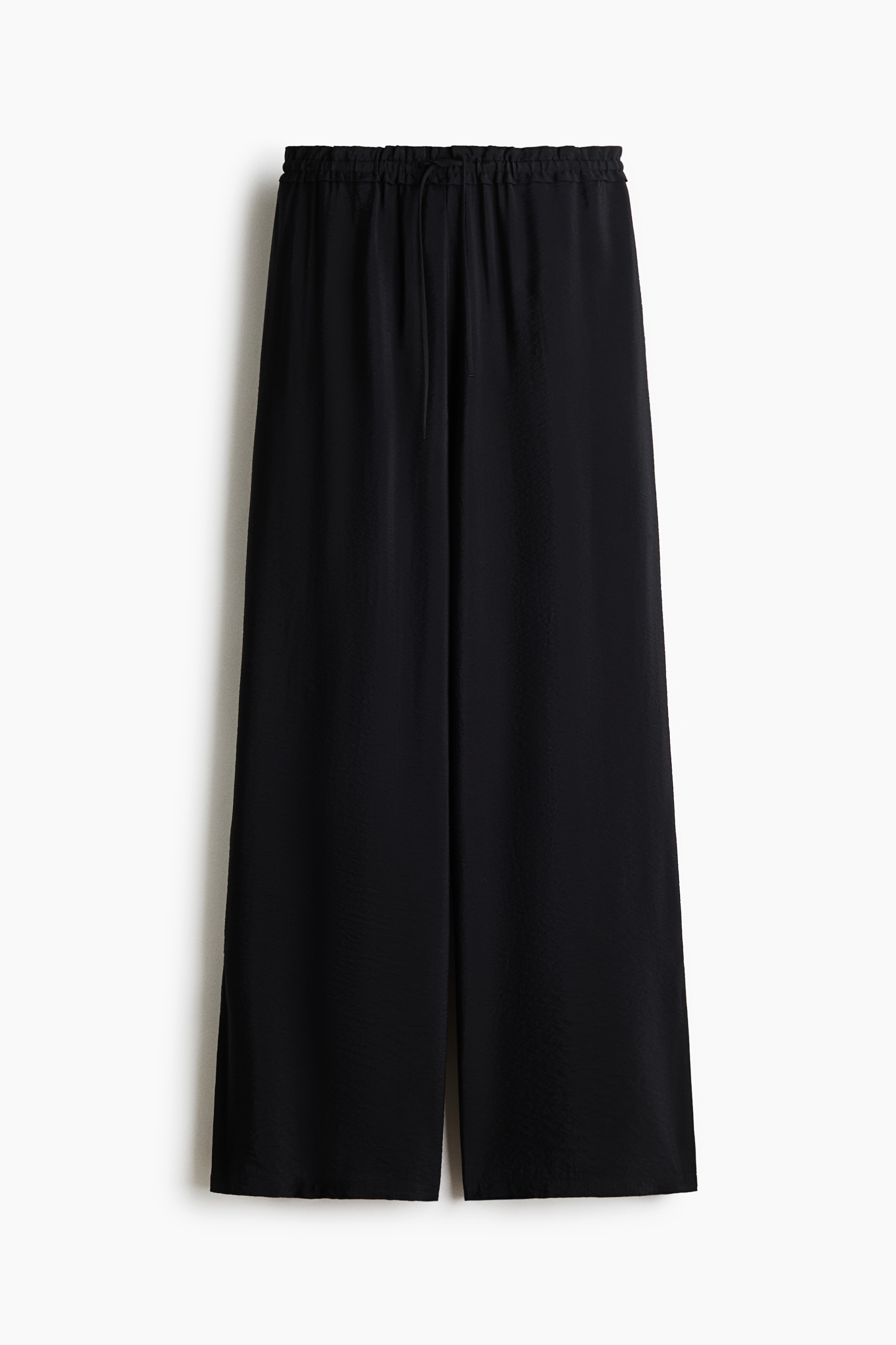 Viscose-blend drawstring trousers - Schwarz/Beige