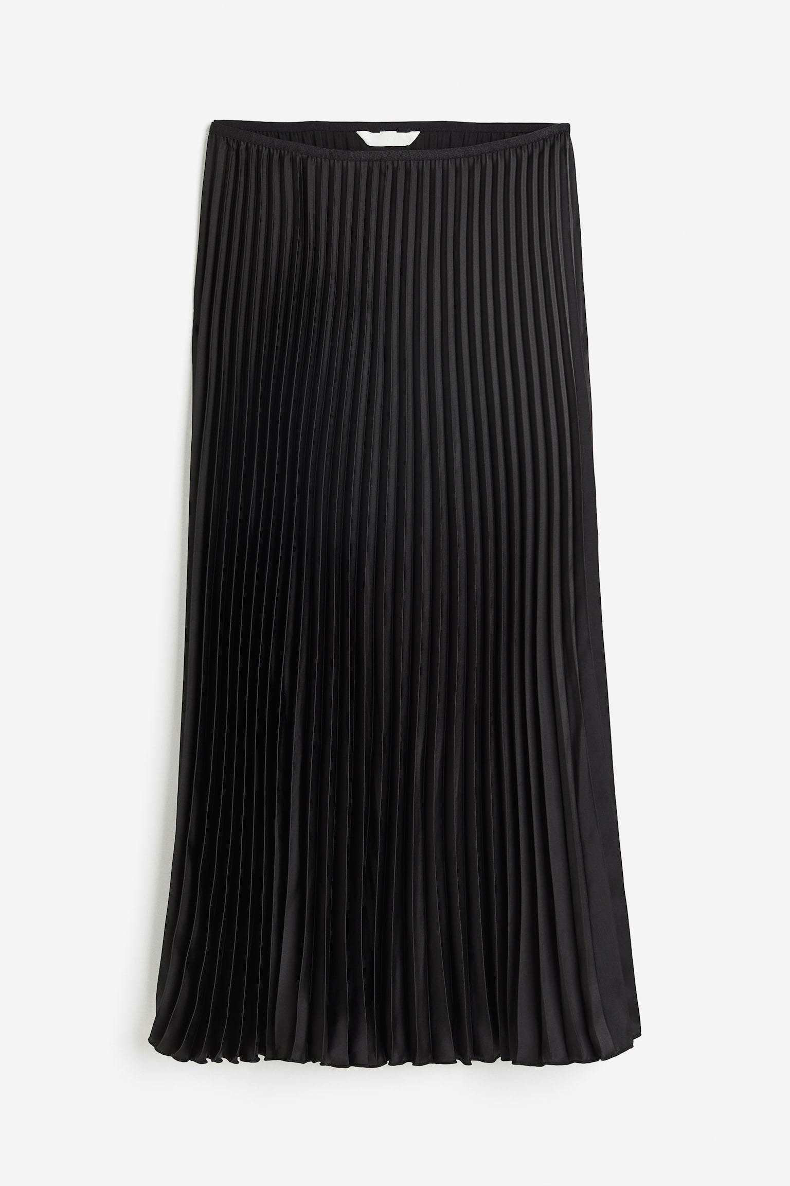 Pleated Midi Skirt - Black - 2