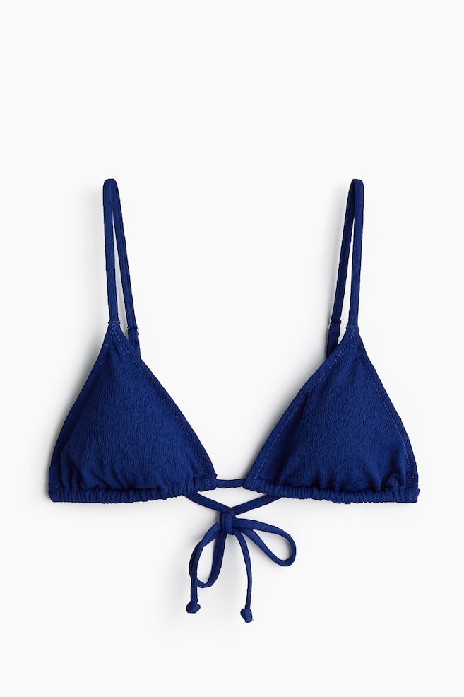 Top bikini a triangolo imbottito - Blu scuro/Nero/Crema/ciliegie/Arancione/Marrone scuro/pois - 1