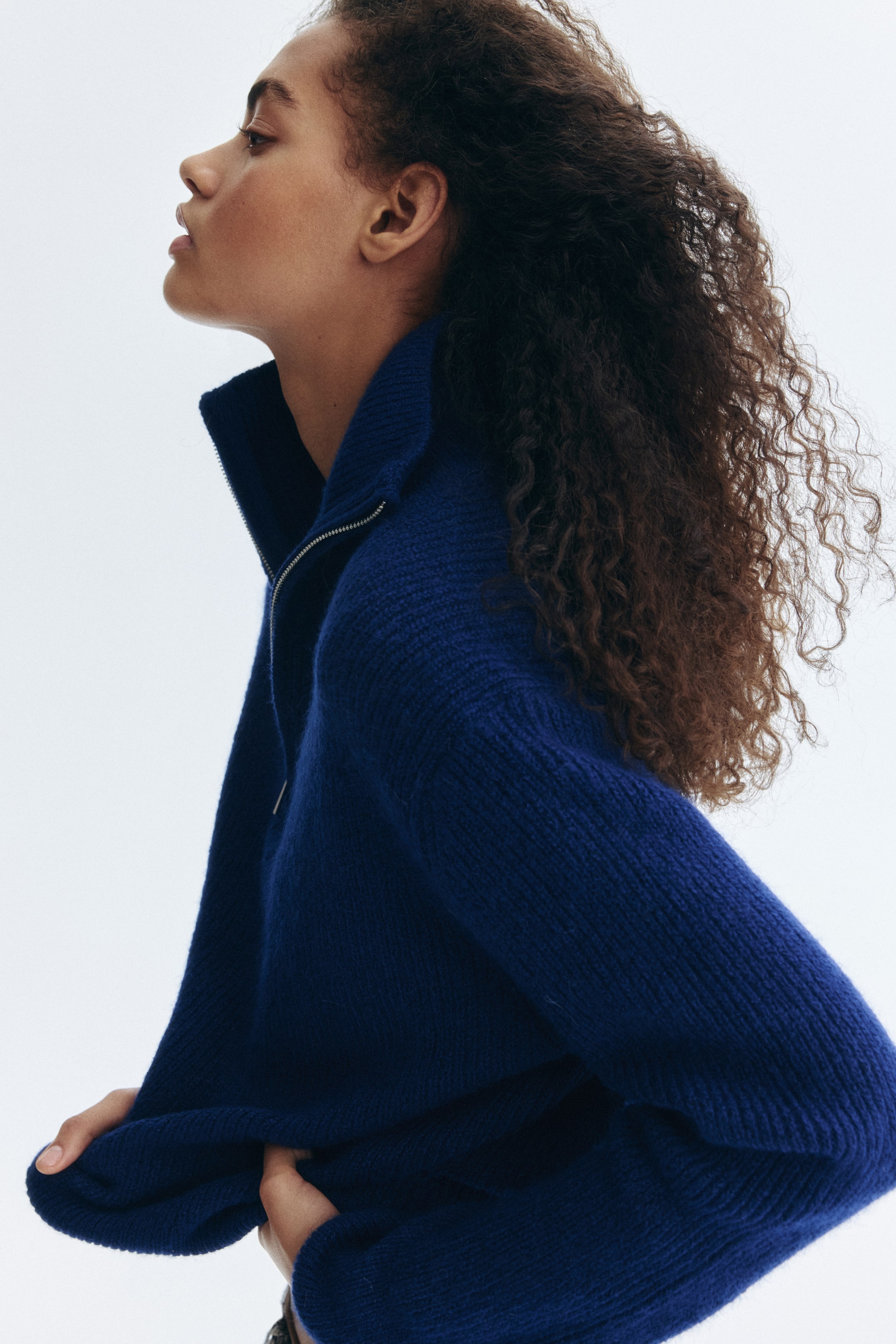 Grotere afbeelding bekijken: Ziptop-trui - Donkerblauw - DAMES | H&M NL 4