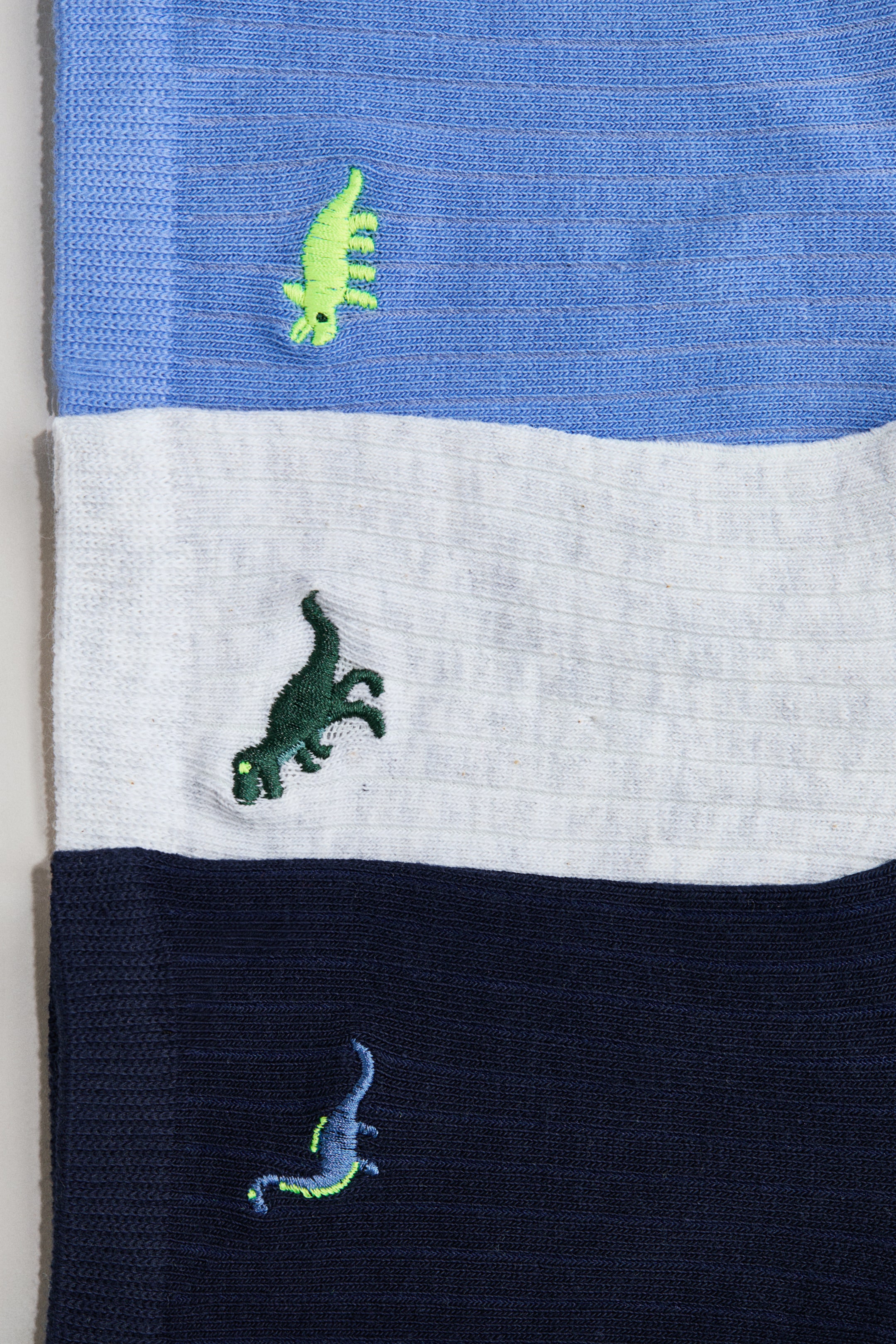Lot de 3 paires chaussettes en tricot côtelé
