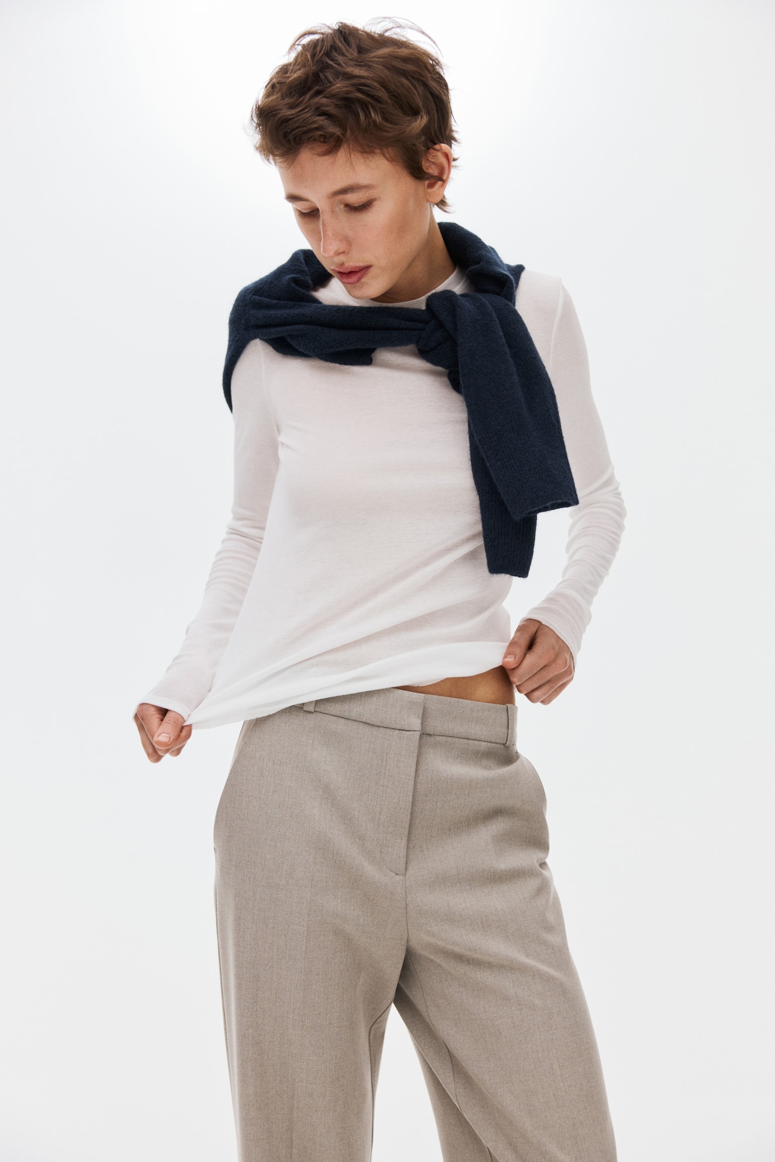 Twill Dress Pants - Beige/Black/Dark khaki green - 3