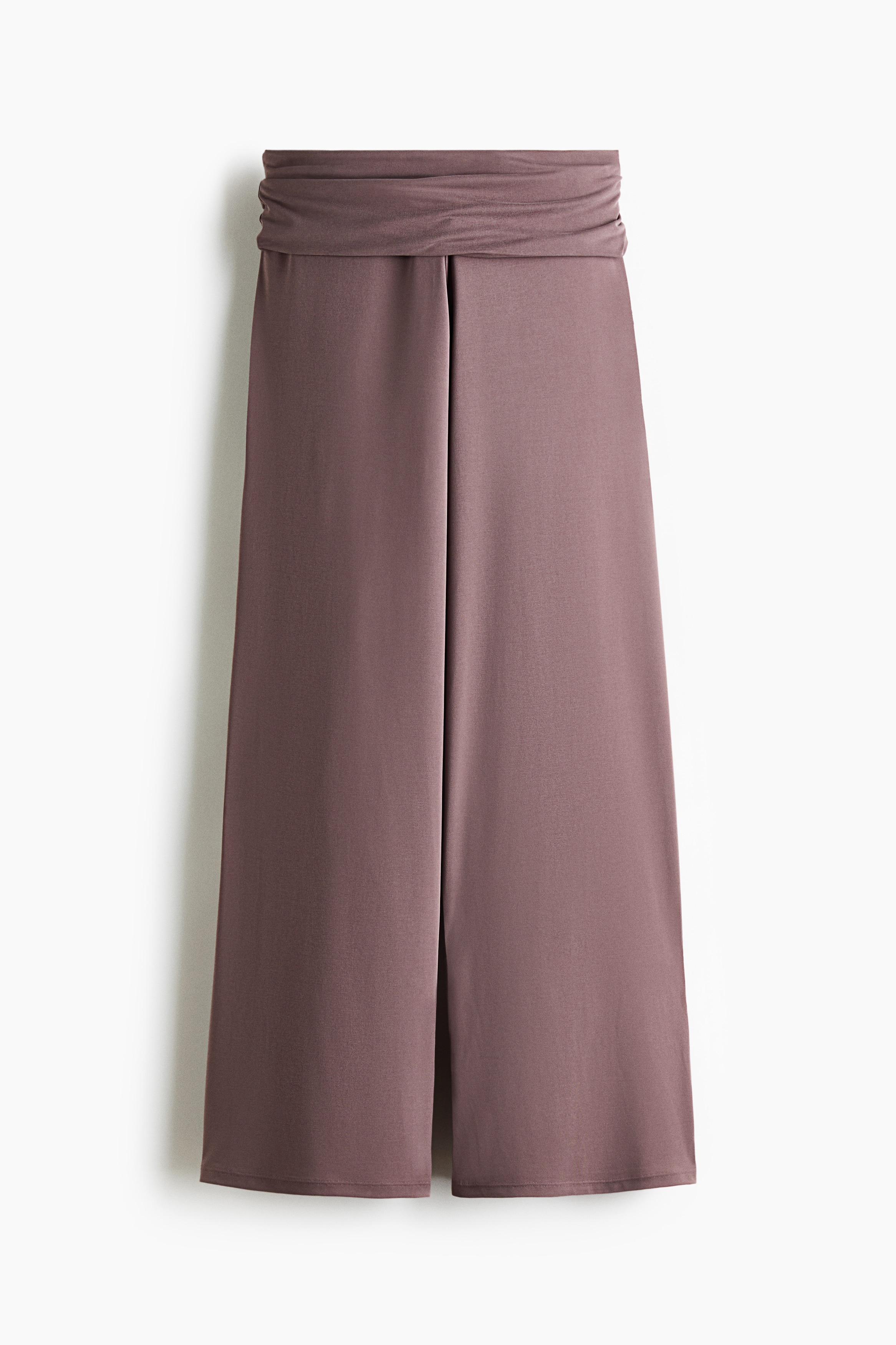 Foldover-waist sports trousers - Dark dusty pink/Plum/Light maroon