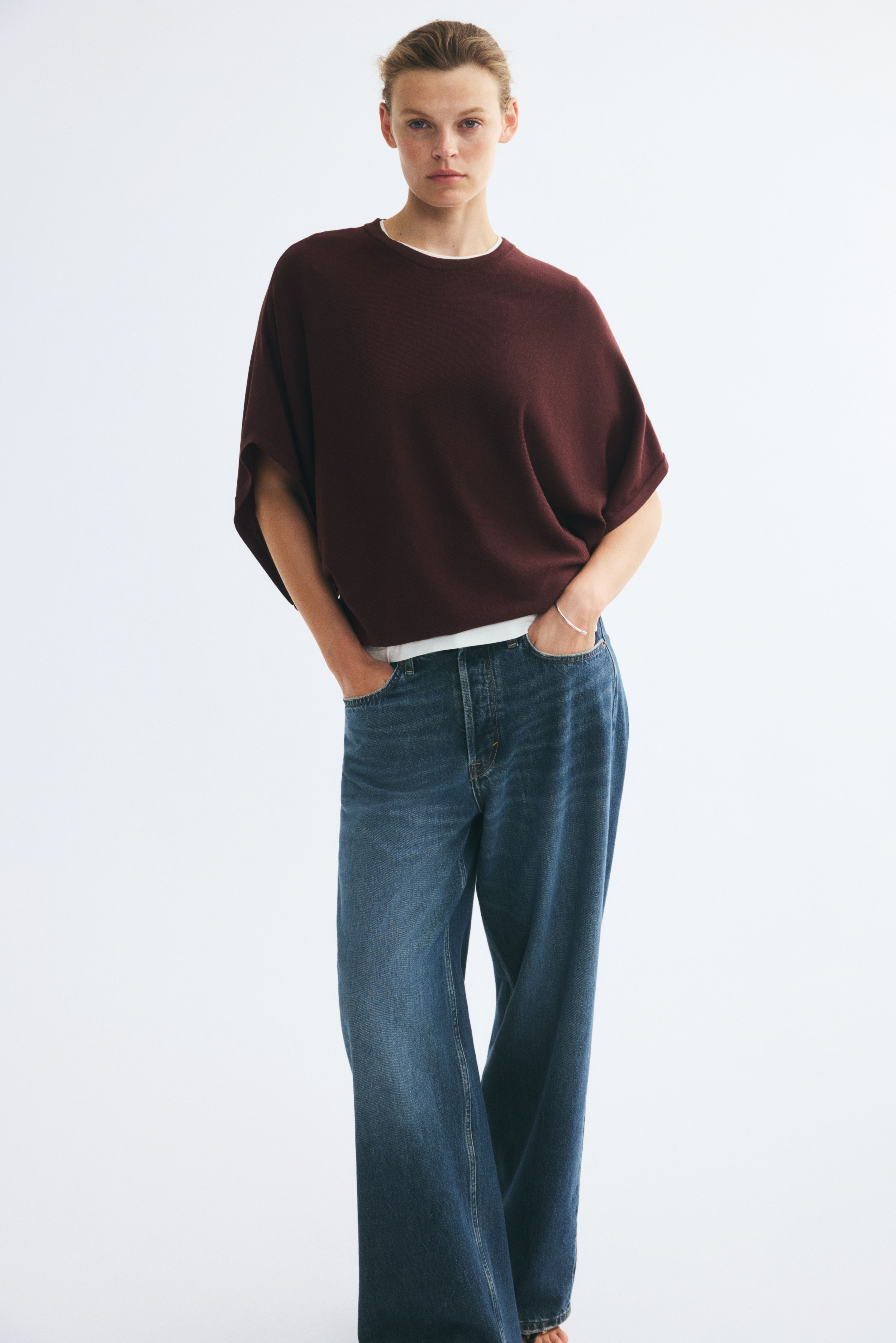 Boxy Fine-Knit Top