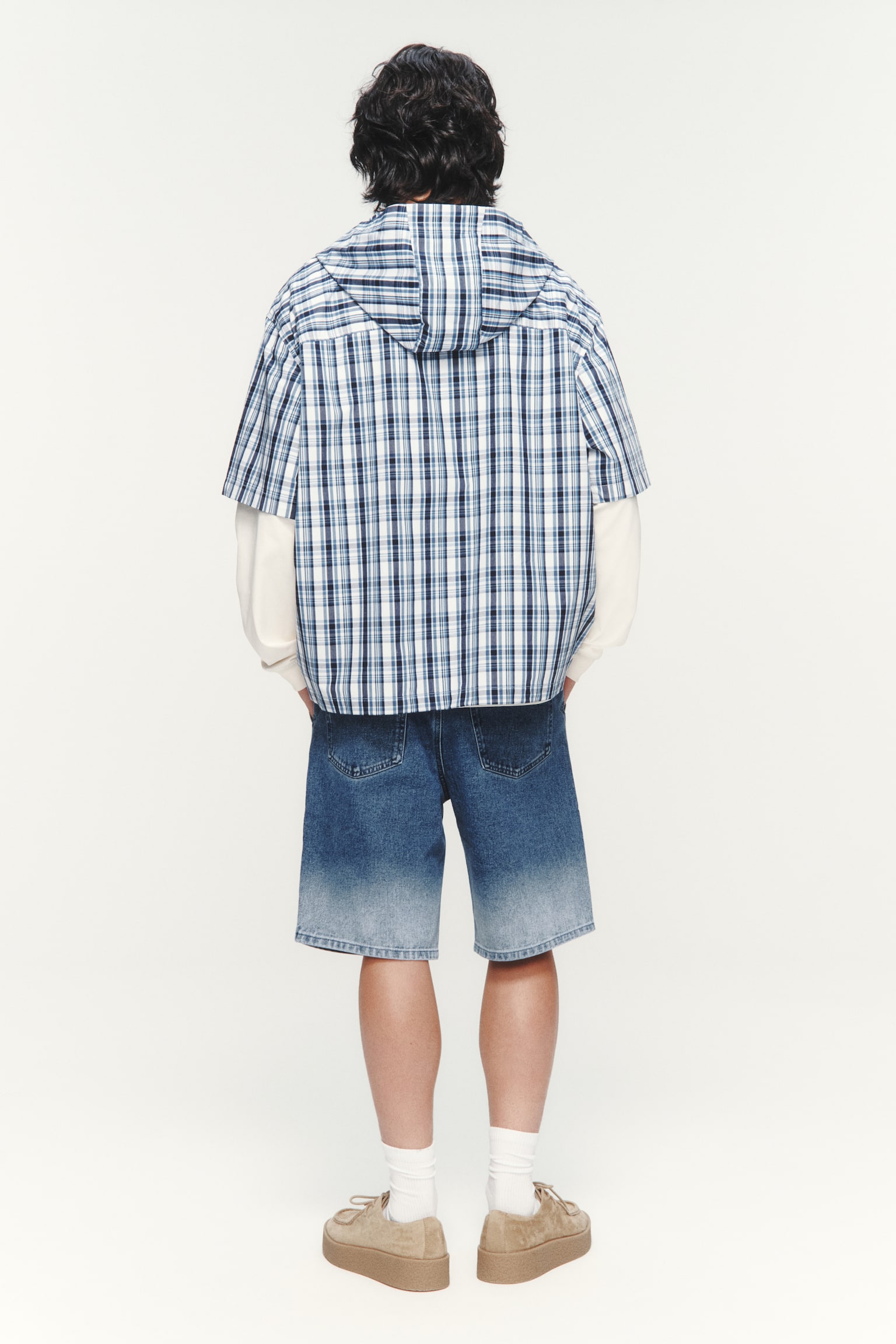 Loose Fit Denim shorts - Denim blue/Denim black - 4