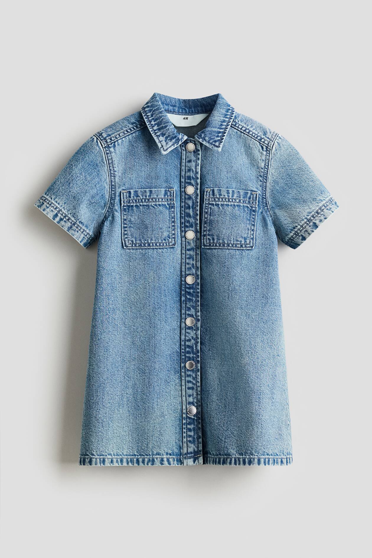 Boys Shirt 14 Year Dress Jeans Shirt A-line Denim Shirt Dress