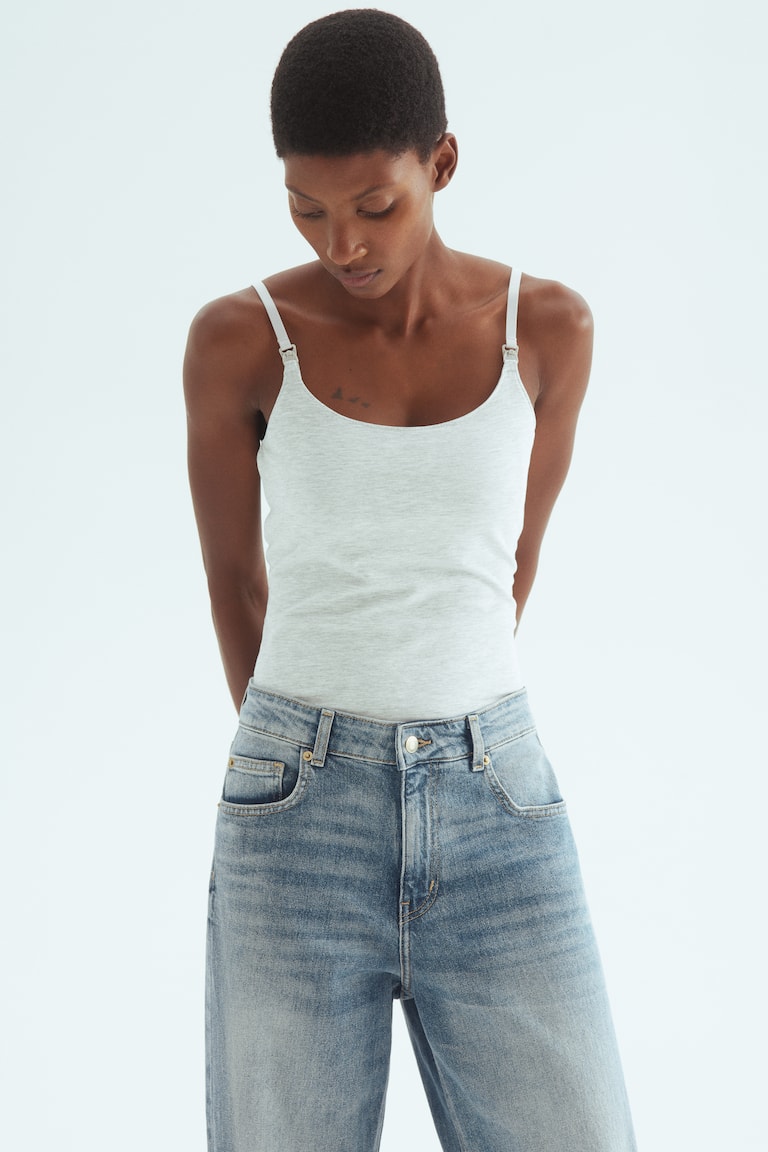 MAMA 3-pack Tops de lactancia Negro/Blanco/Gris jaspeado