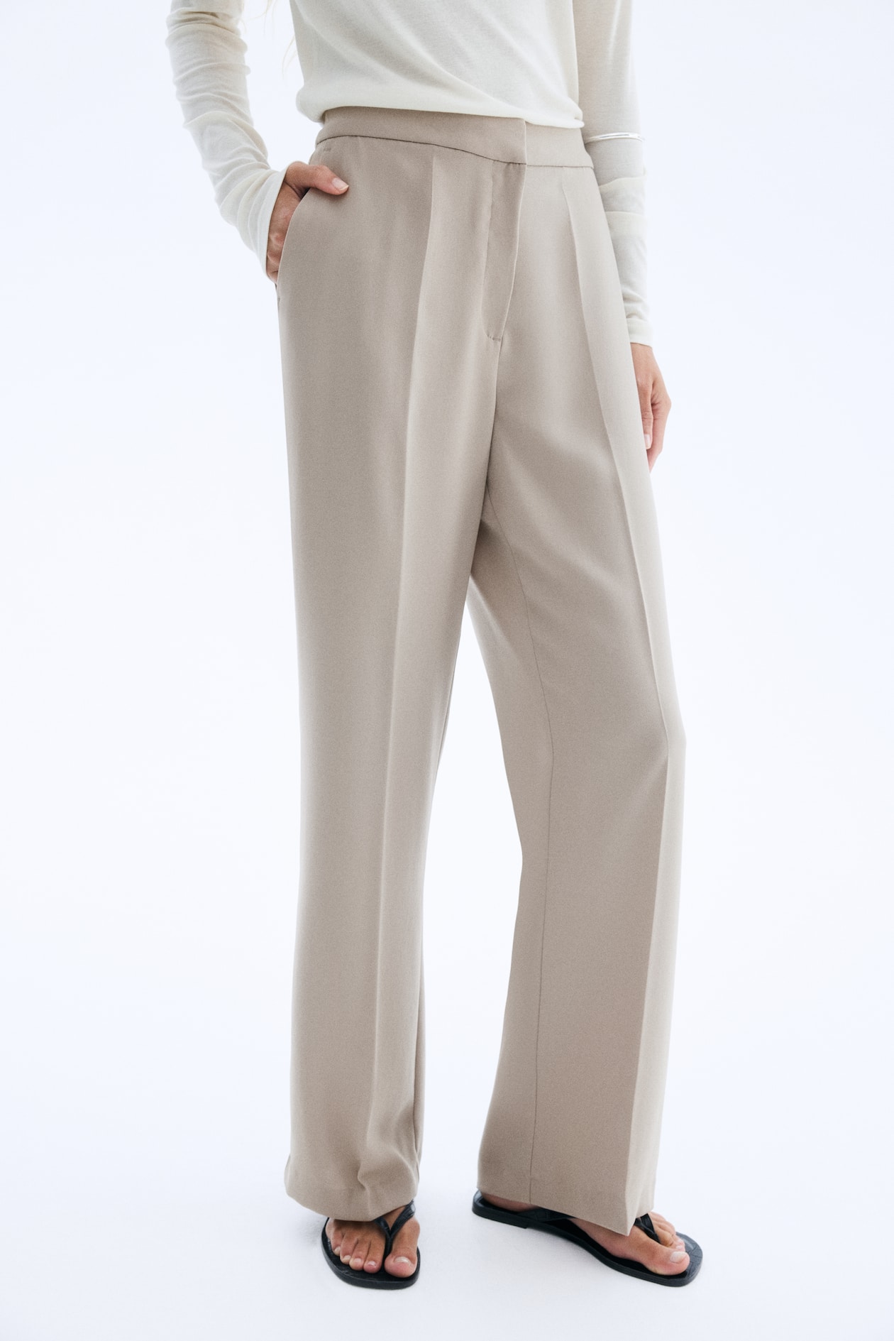 Straight-Leg Creased Pants - image 3