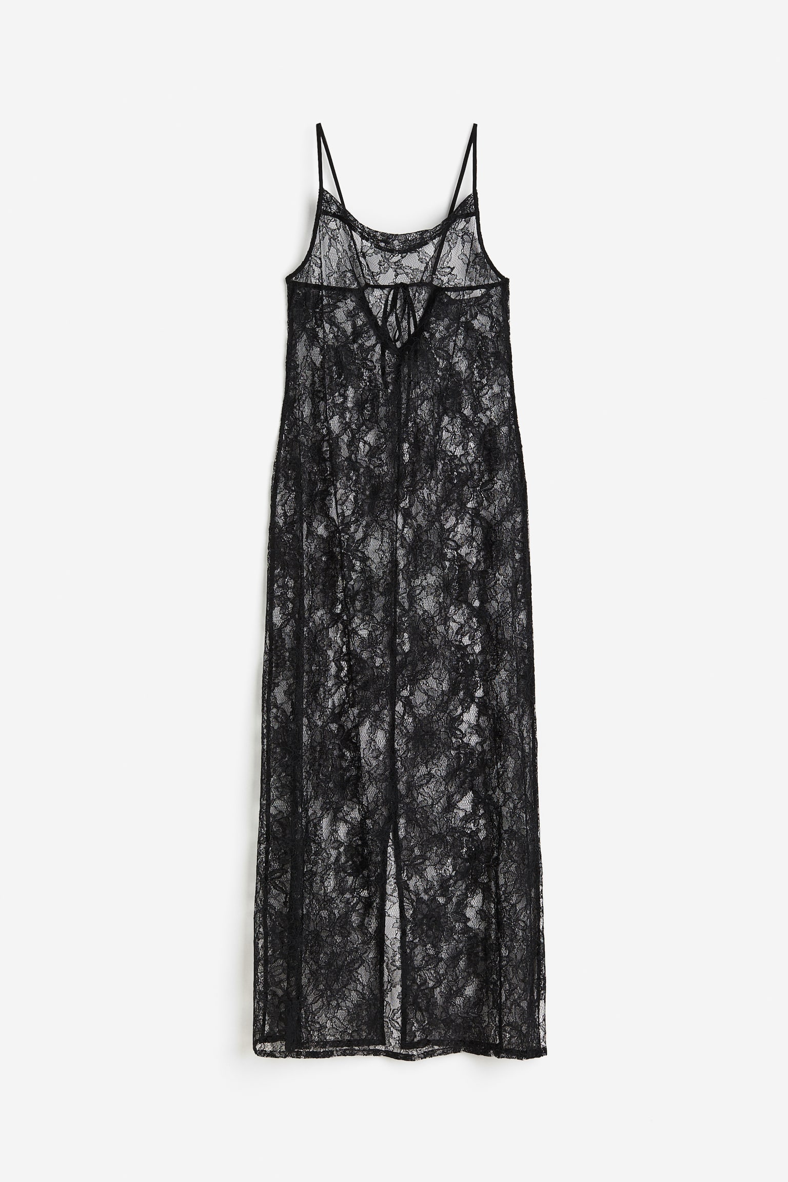 Long Lace Dress - Black - 1