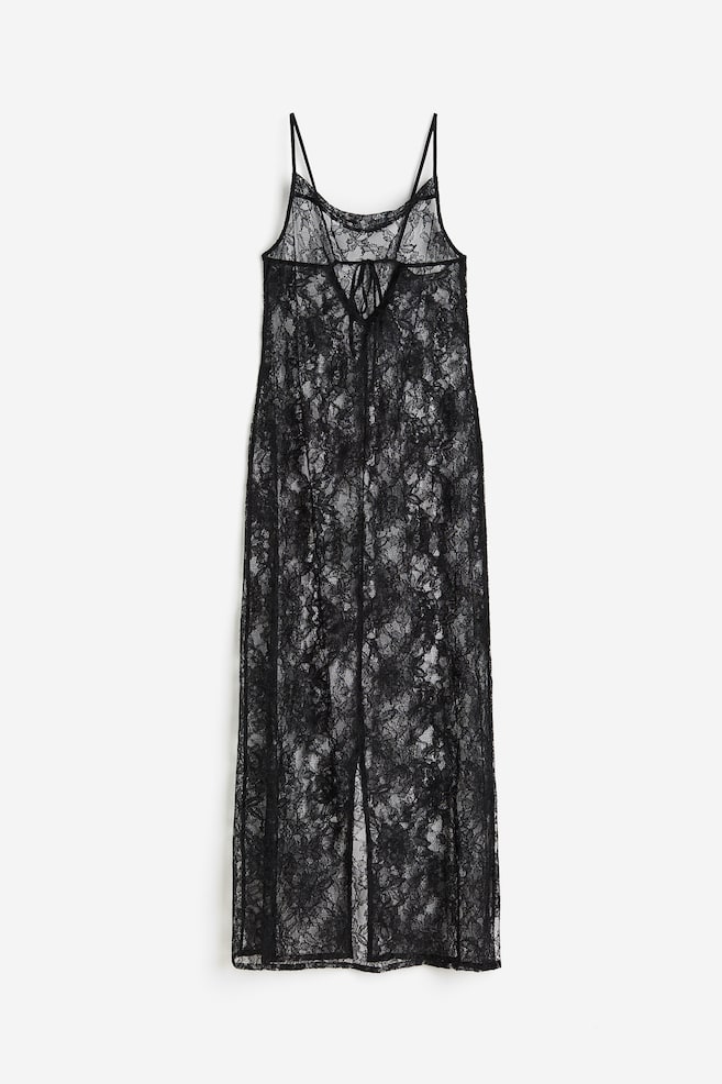 Long lace dress - Black - 2