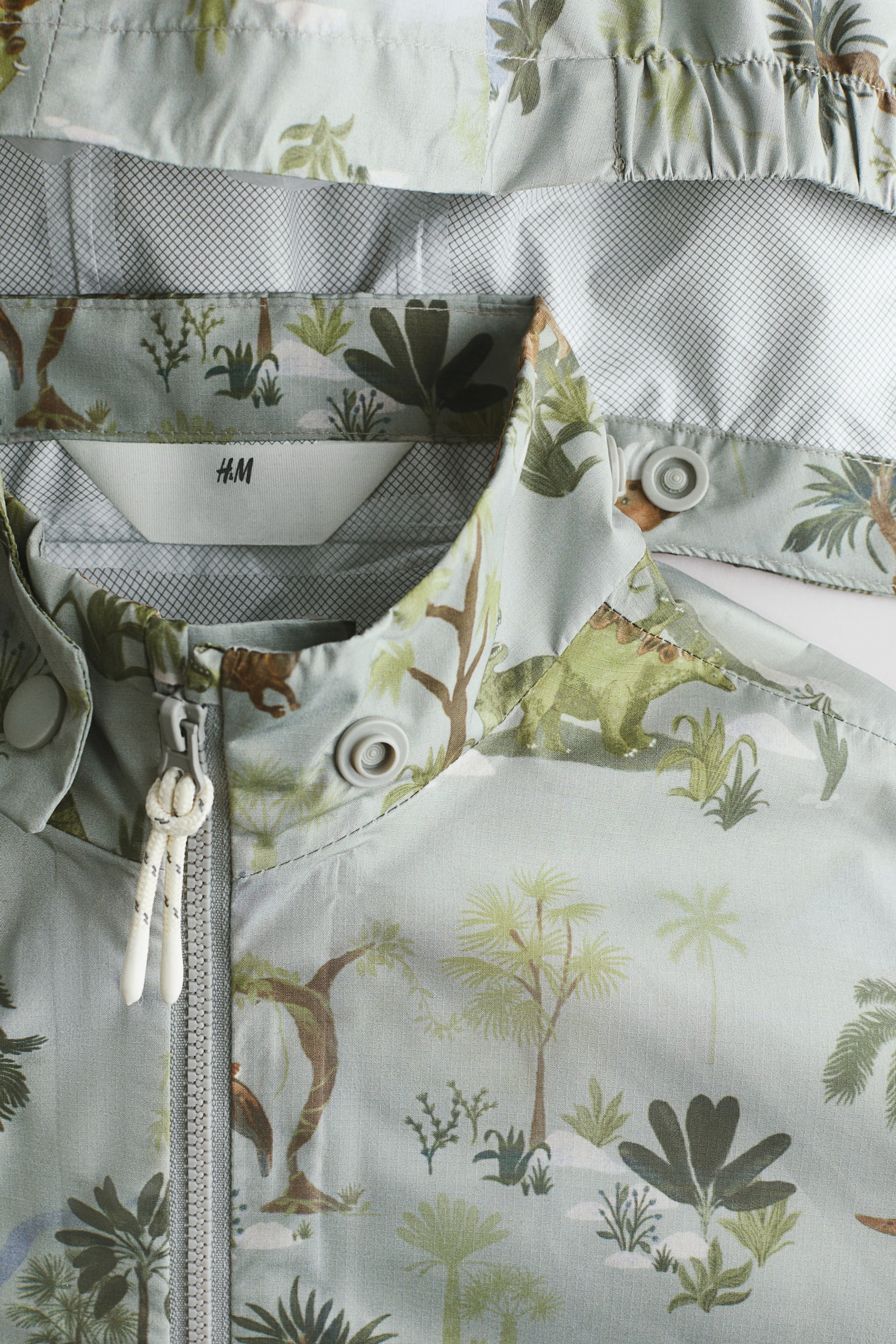 2.5-layer rain jacket - Light khaki green/Dinosaurs/Beige/Leopard print/Light dusty pink/Unicorns/Dusty blue/Dinosaurs/Peach pink/Spotted/Black/Dusty pink/Berries/Mole/Spotted - 3