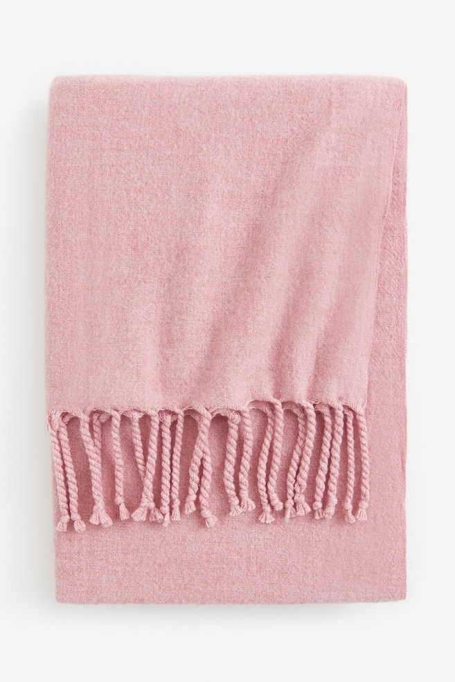 Wool-blend blanket - Pink/Beige/Yellow - 1
