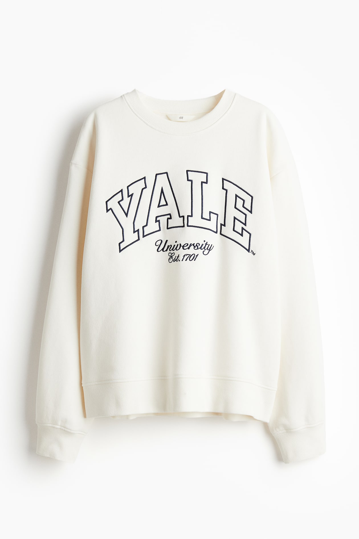 Motif-detail sweatshirt - White/Yale University - Ladies | H&M GB