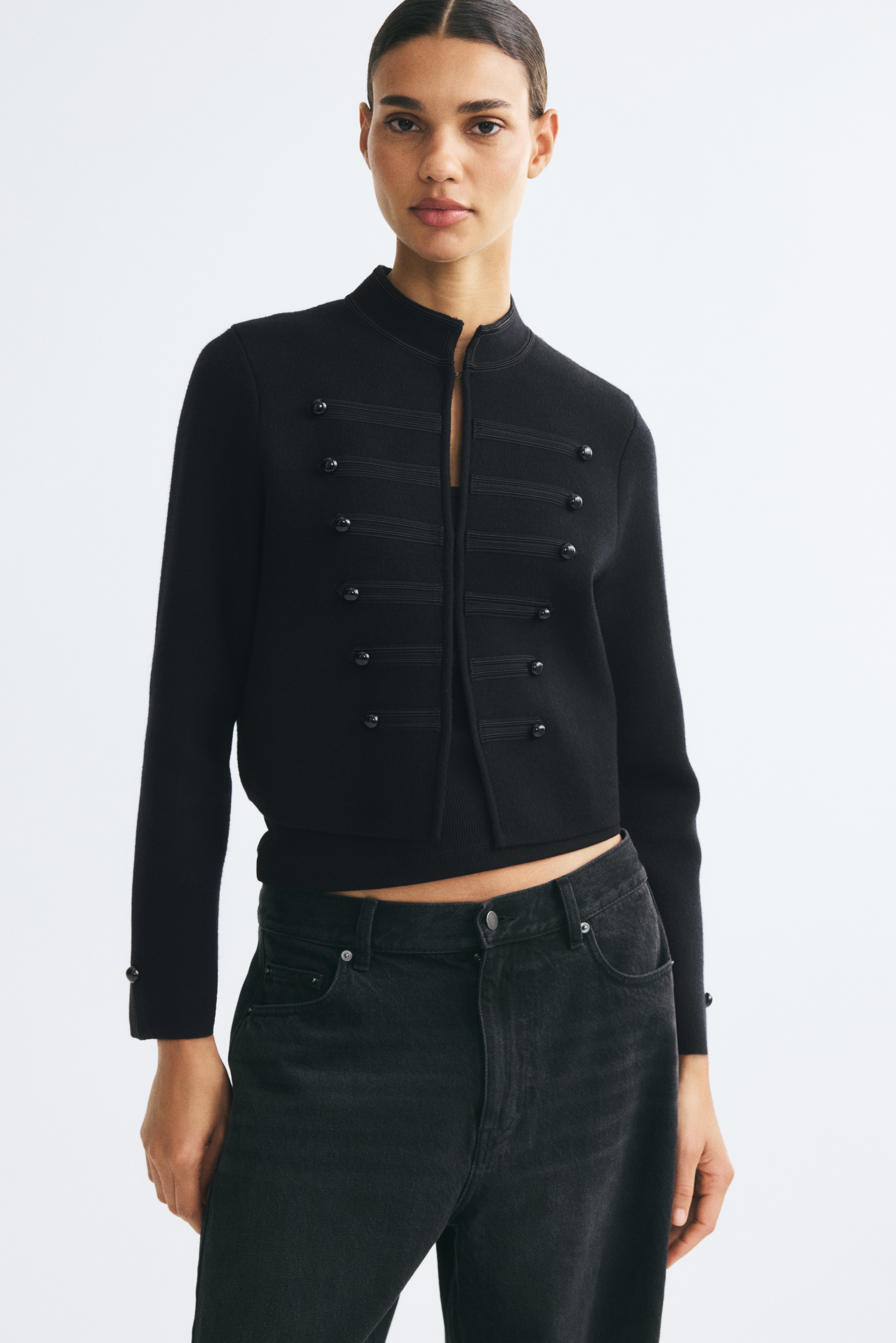 Cardigan in maglia con bottoniModal