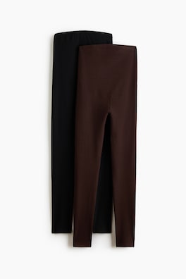 MAMA 2-pack trikåleggings