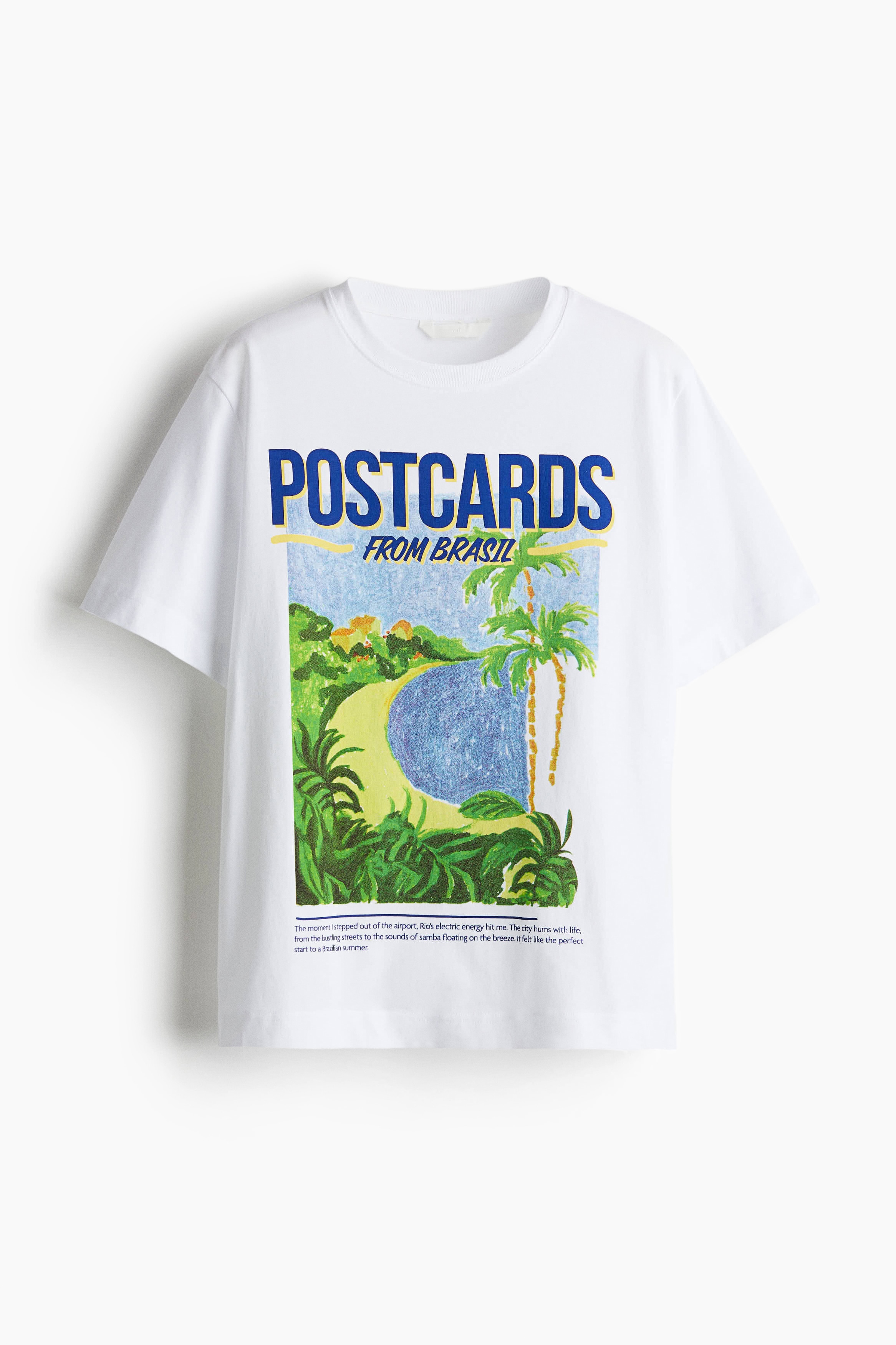 Print Tee - White/Postcards/Powder pink/Hawaii/White/Rio De Janeiro/Light turquoise/Maldives/White/Beach Cafe/White/Guava