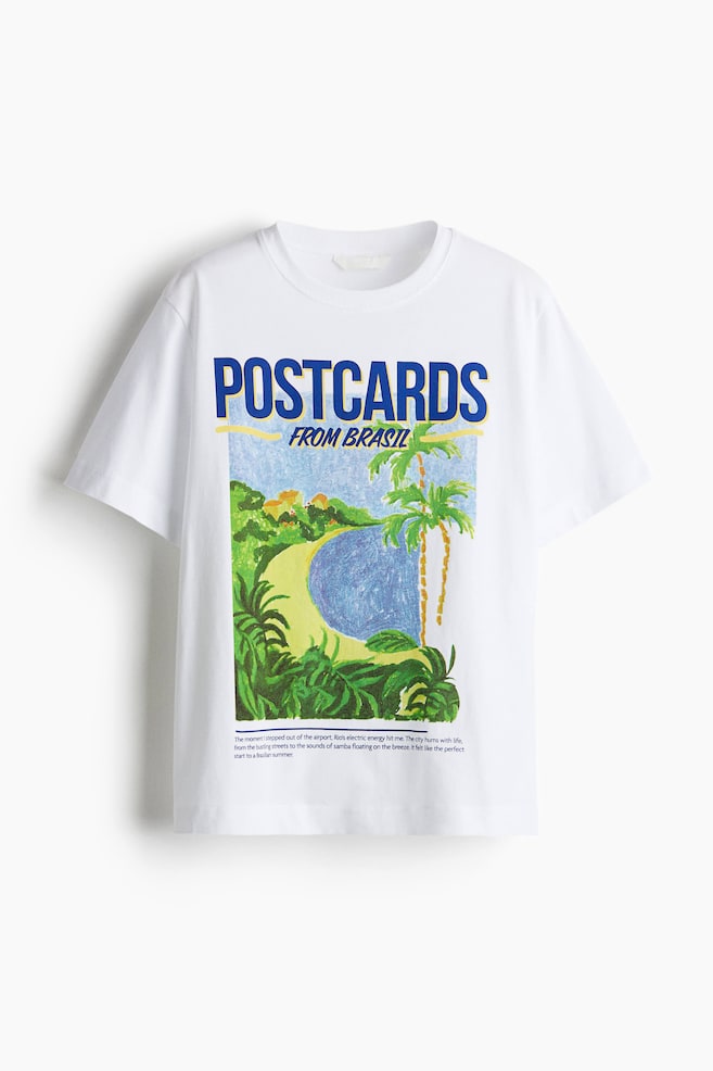 T-Shirt mit Print - Weiß/Postkarten/Weiß/Rio de Janeiro - 1