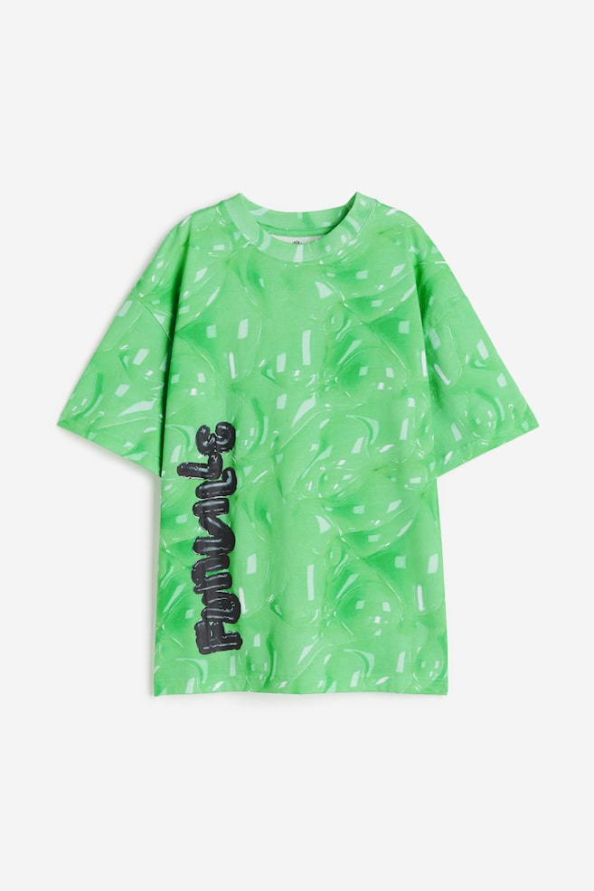 Oversized printed T-shirt - Light green