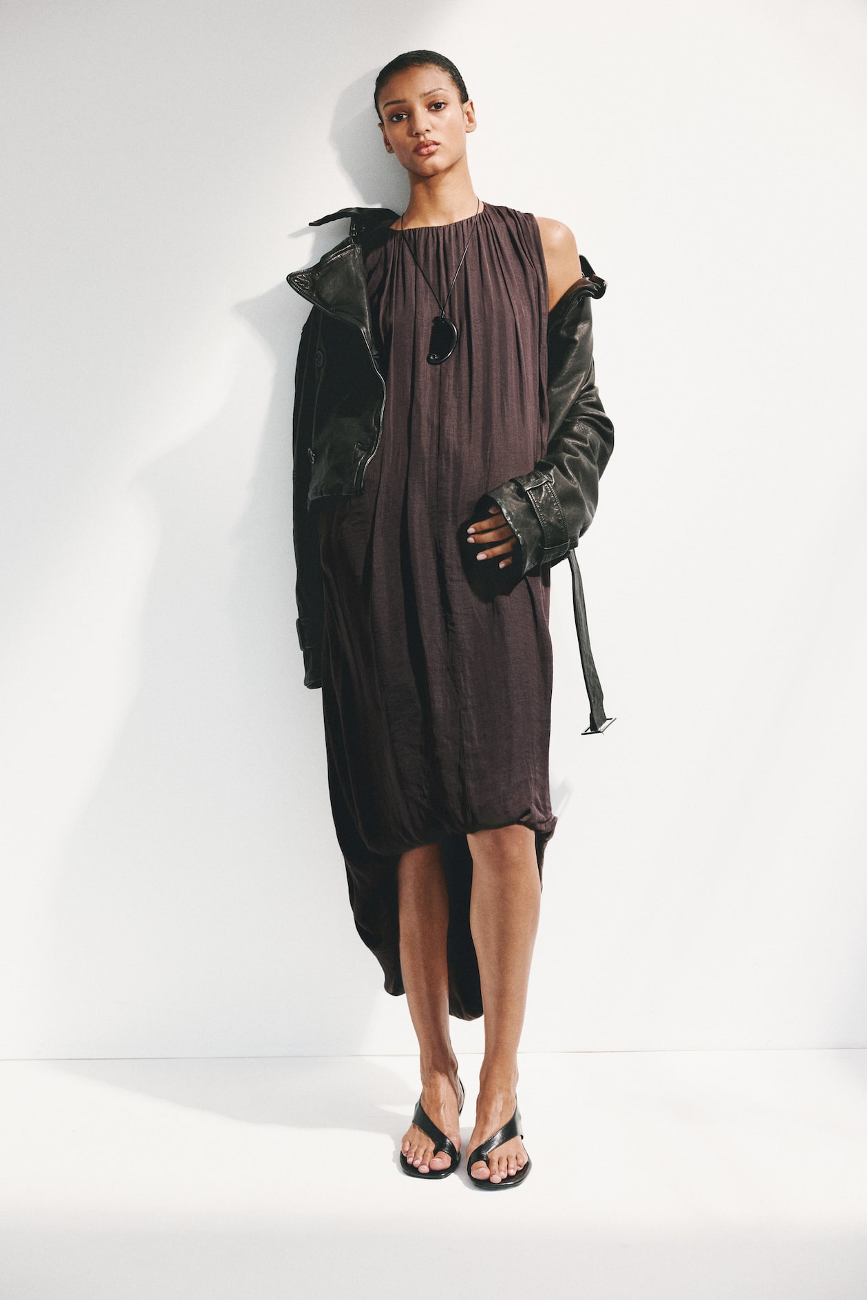 Draped Bubble-Hem Dress - image 4
